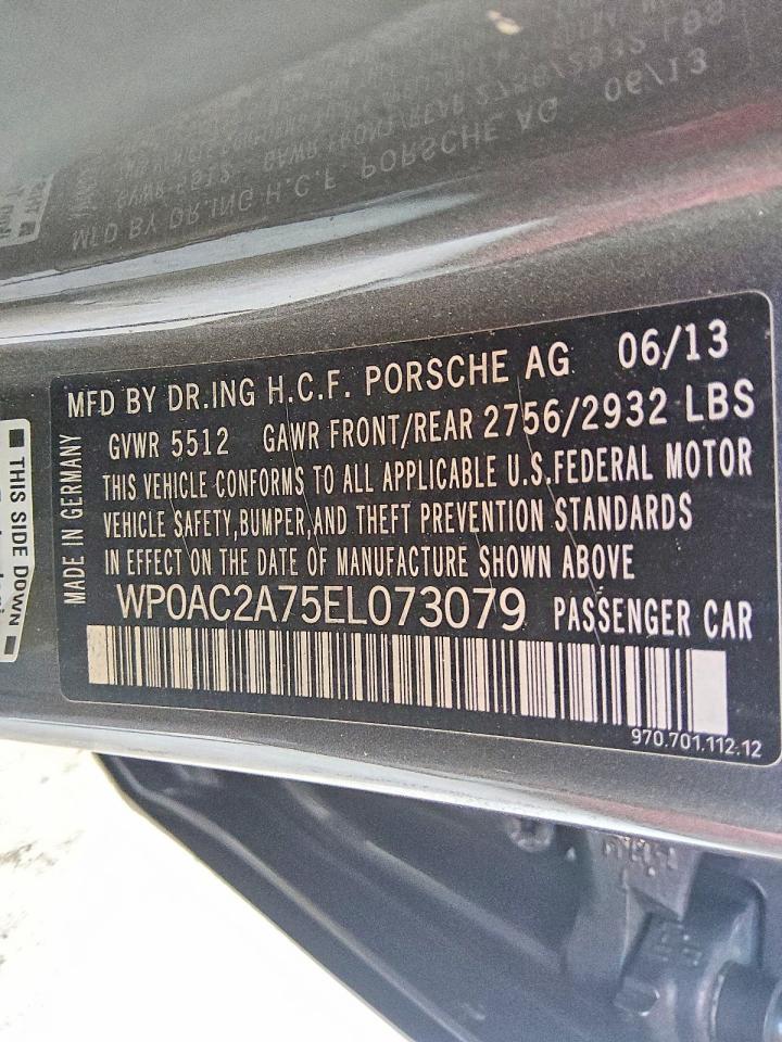 2014 Porsche Panamera Turbo Black vin: WP0AC2A75EL073079