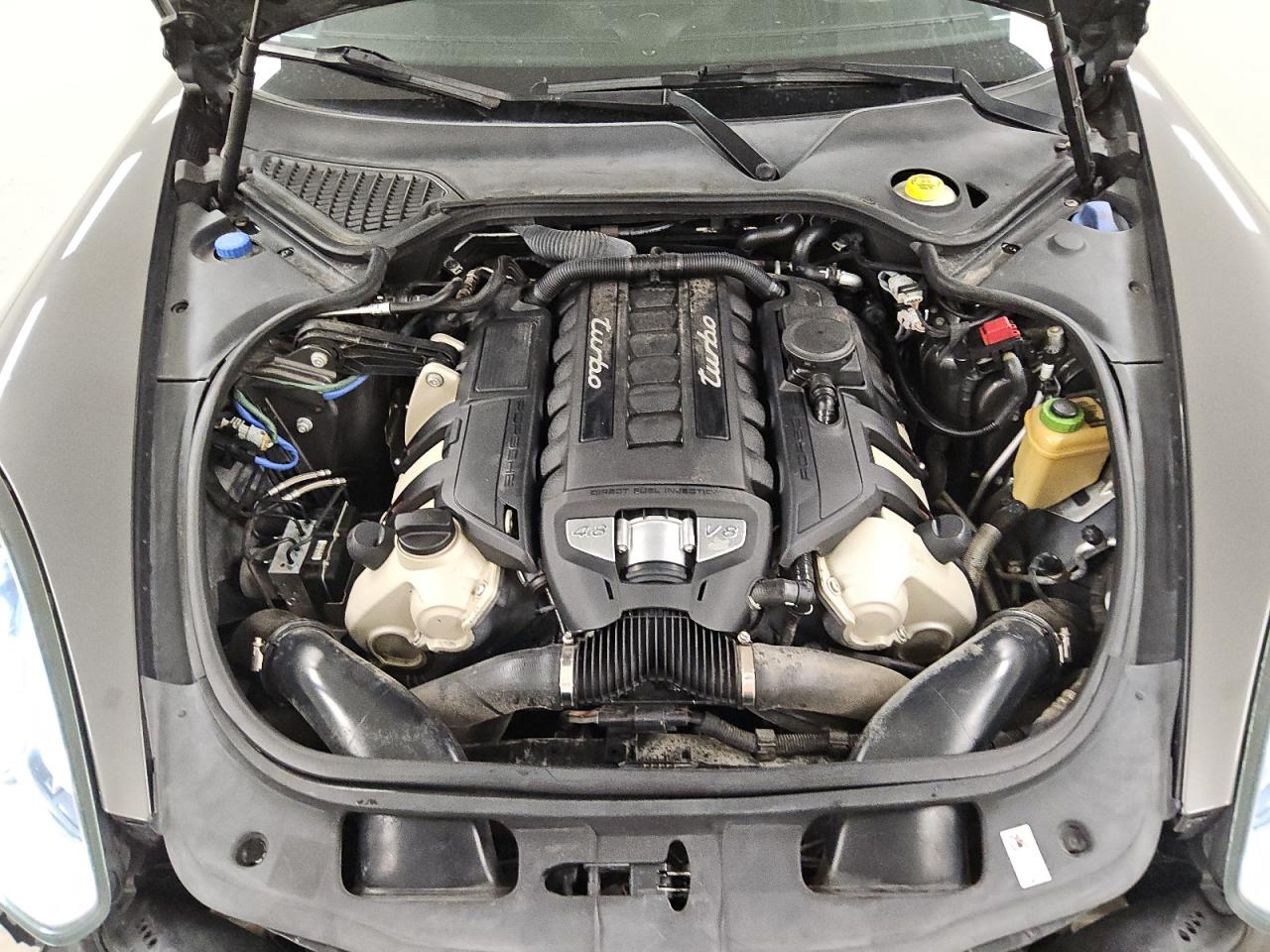 2014 Porsche Panamera Turbo Black vin: WP0AC2A75EL073079 Damage: Core Support, Kinked, > 12 Inches