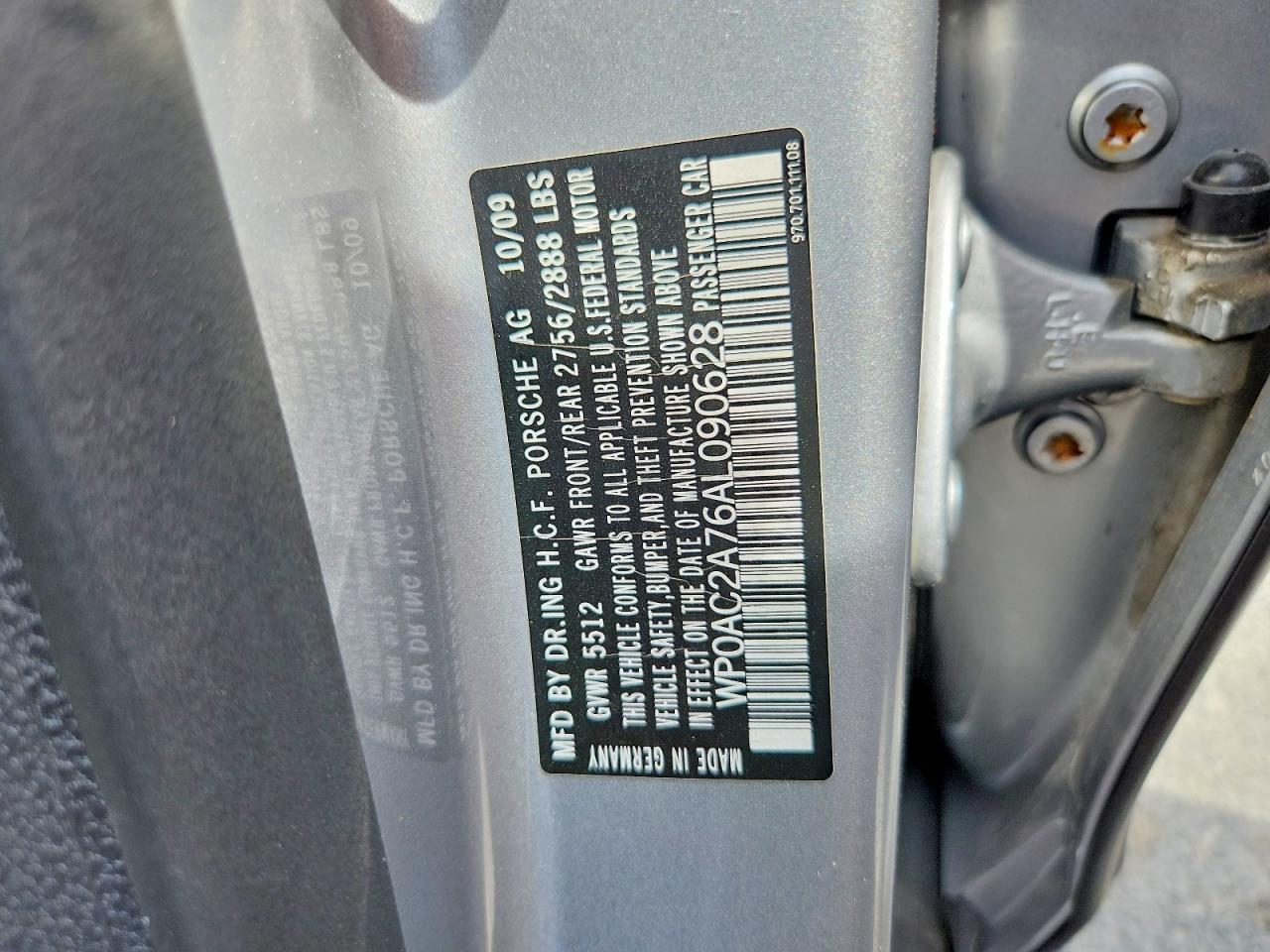 2010 Porsche Panamera Turbo Silver vin: WP0AC2A76AL090628