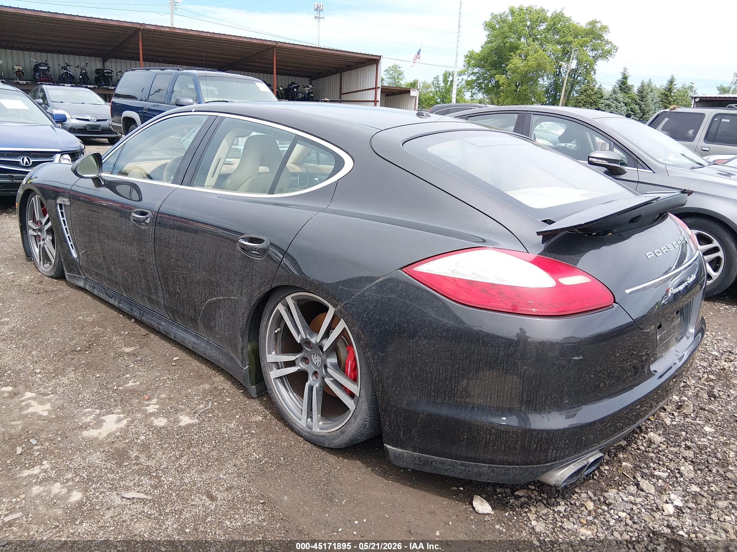 2011 Porsche Panamera Turbo Gray vin: WP0AC2A78BL090664