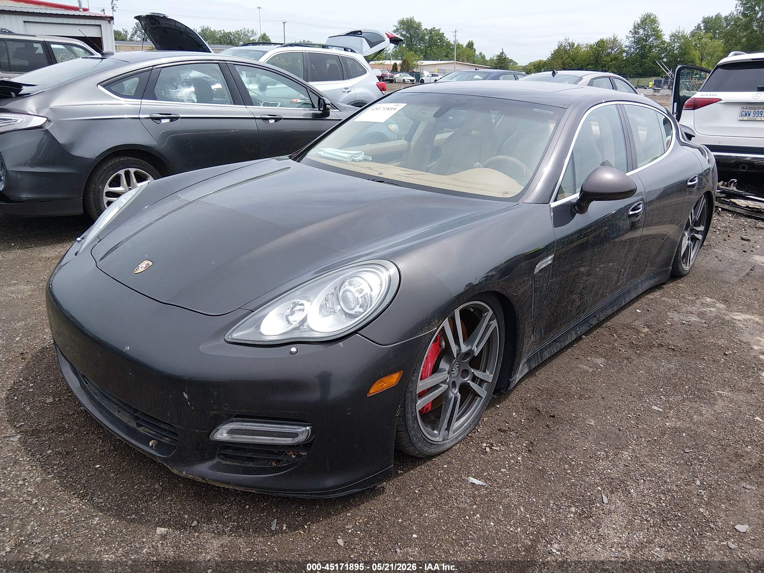 2011 Porsche Panamera Turbo Gray vin: WP0AC2A78BL090664