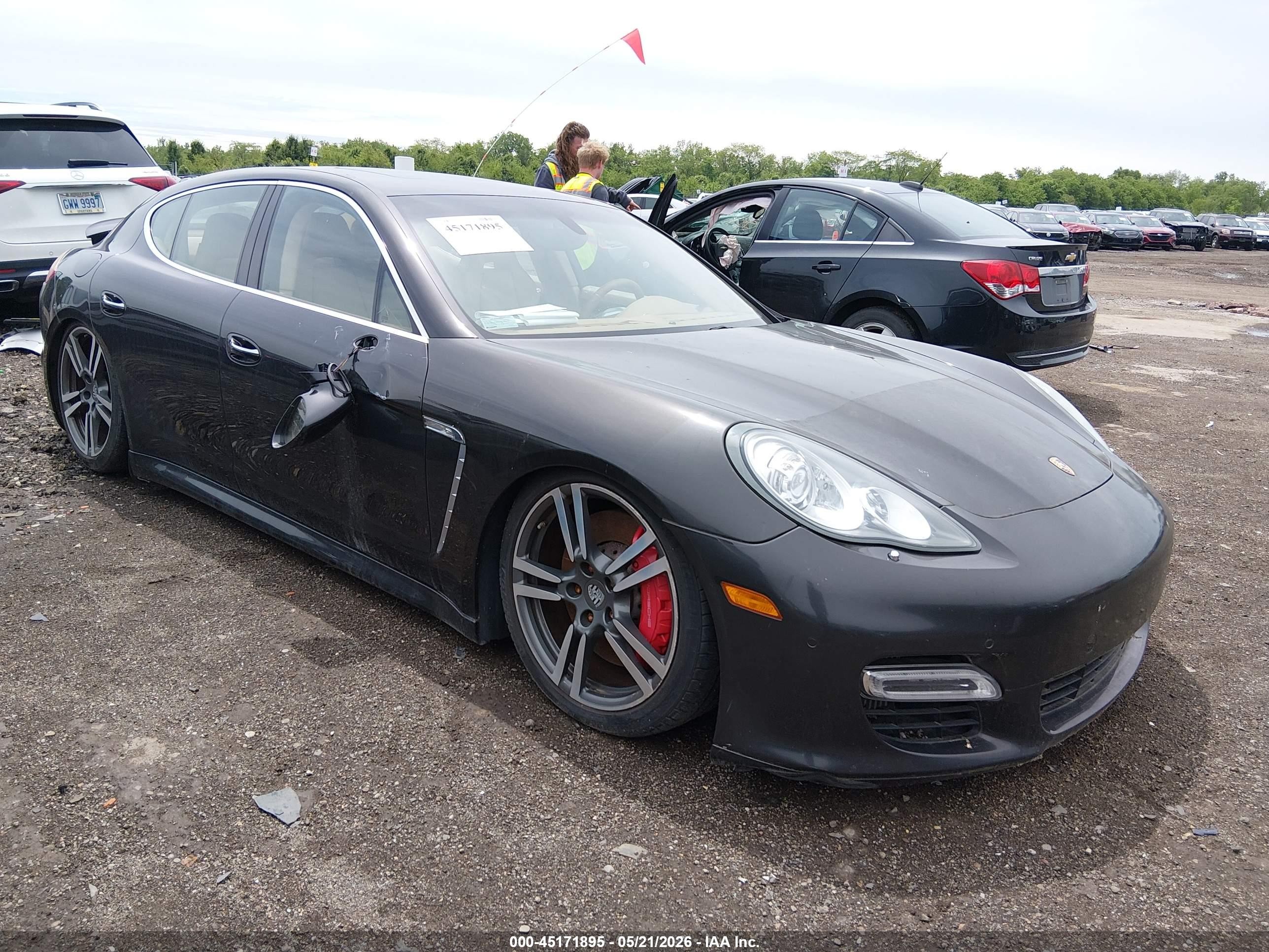 2011 Porsche Panamera Turbo Gray vin: WP0AC2A78BL090664