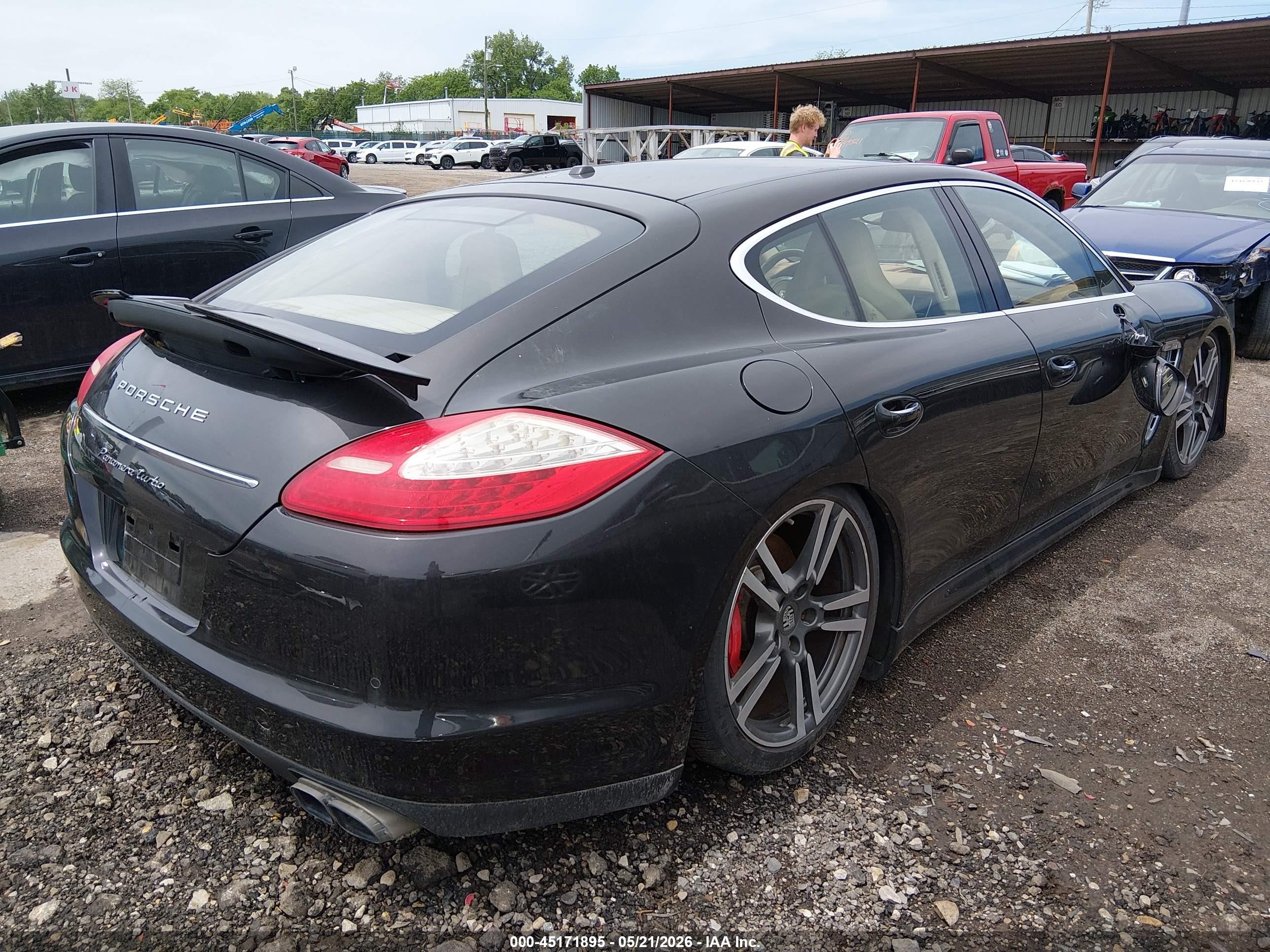 2011 Porsche Panamera Turbo Gray vin: WP0AC2A78BL090664