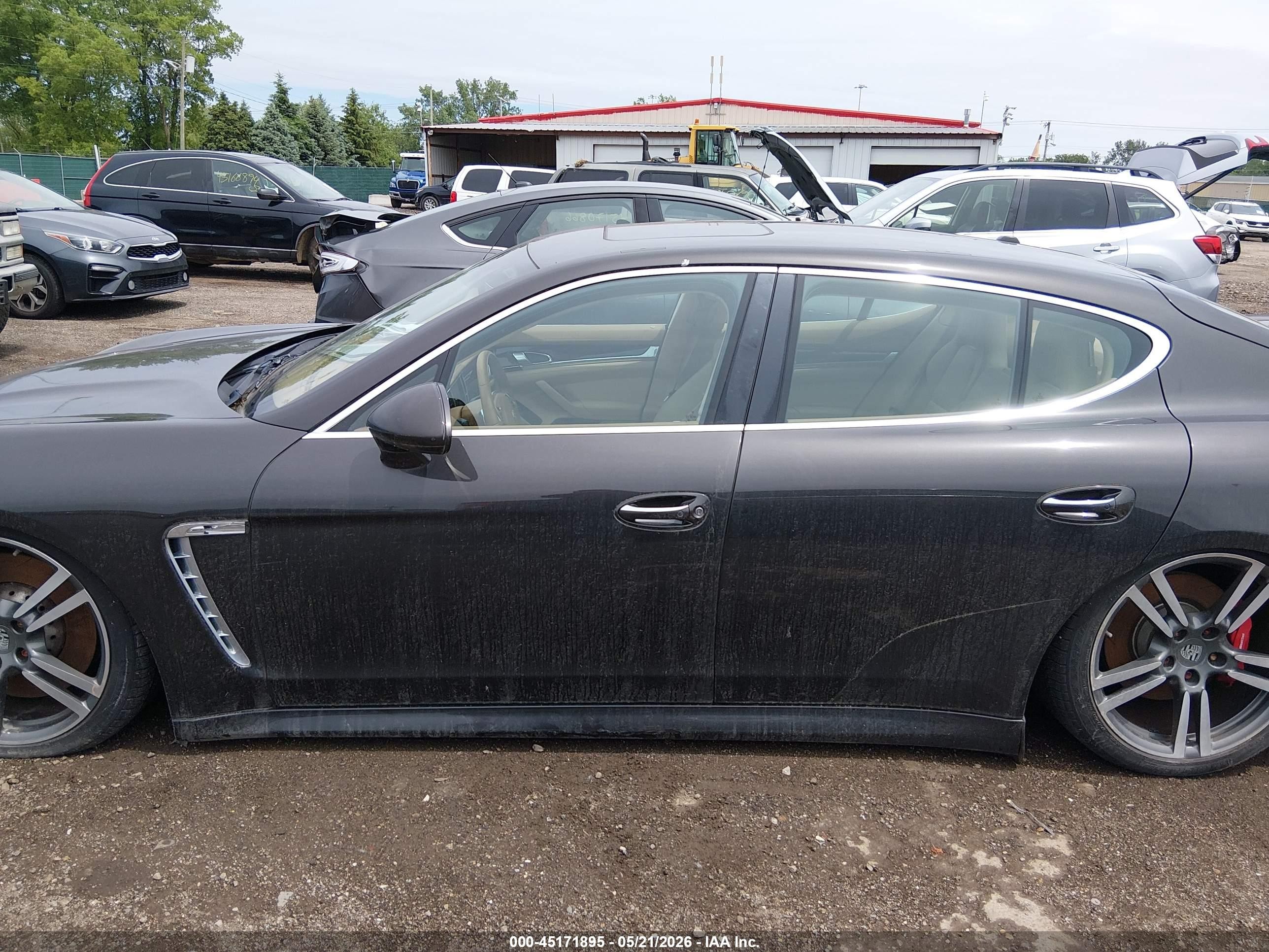 2011 Porsche Panamera Turbo Gray vin: WP0AC2A78BL090664