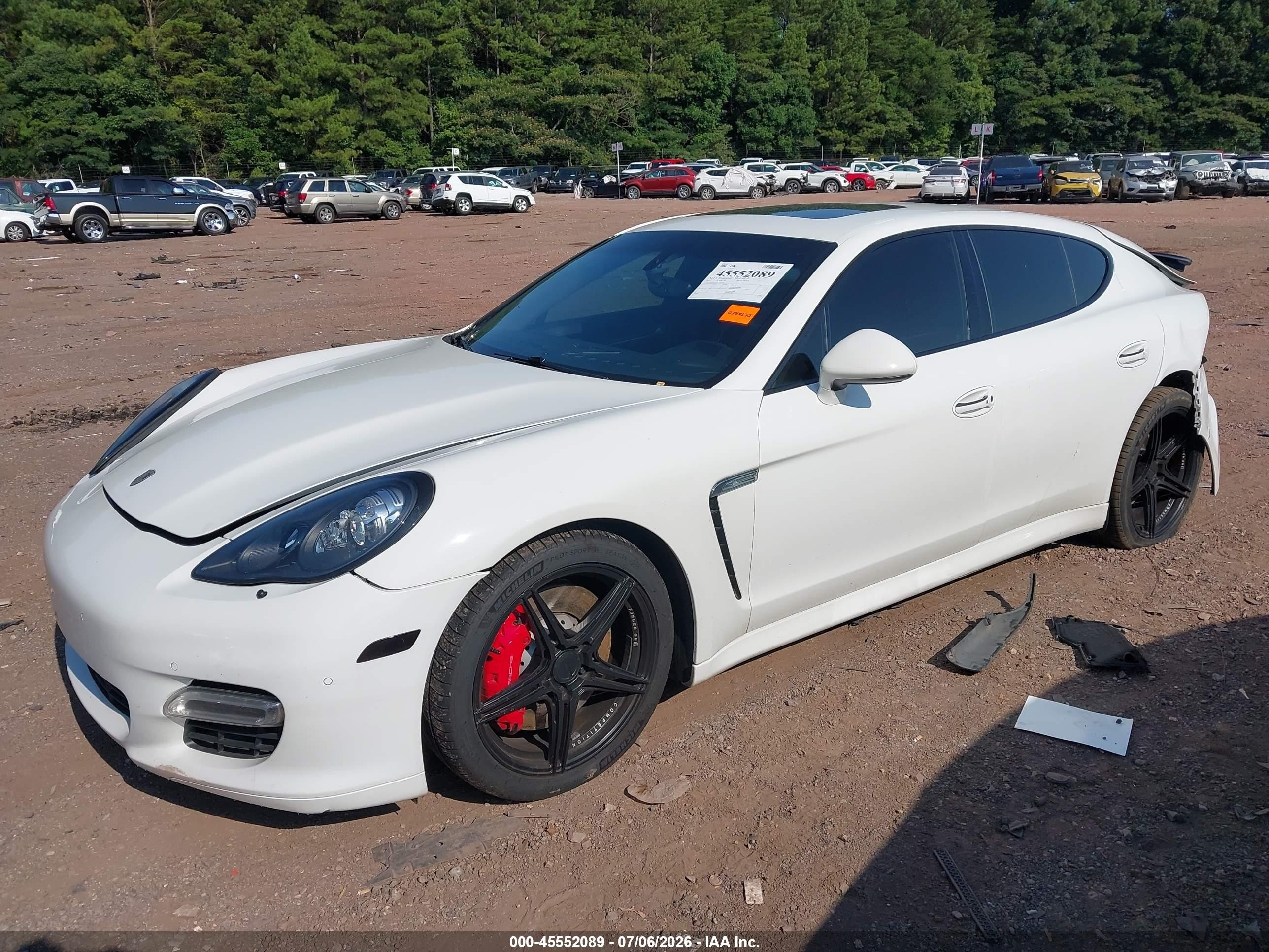 2012 Porsche Panamera Turbo White vin: WP0AC2A78CL090584