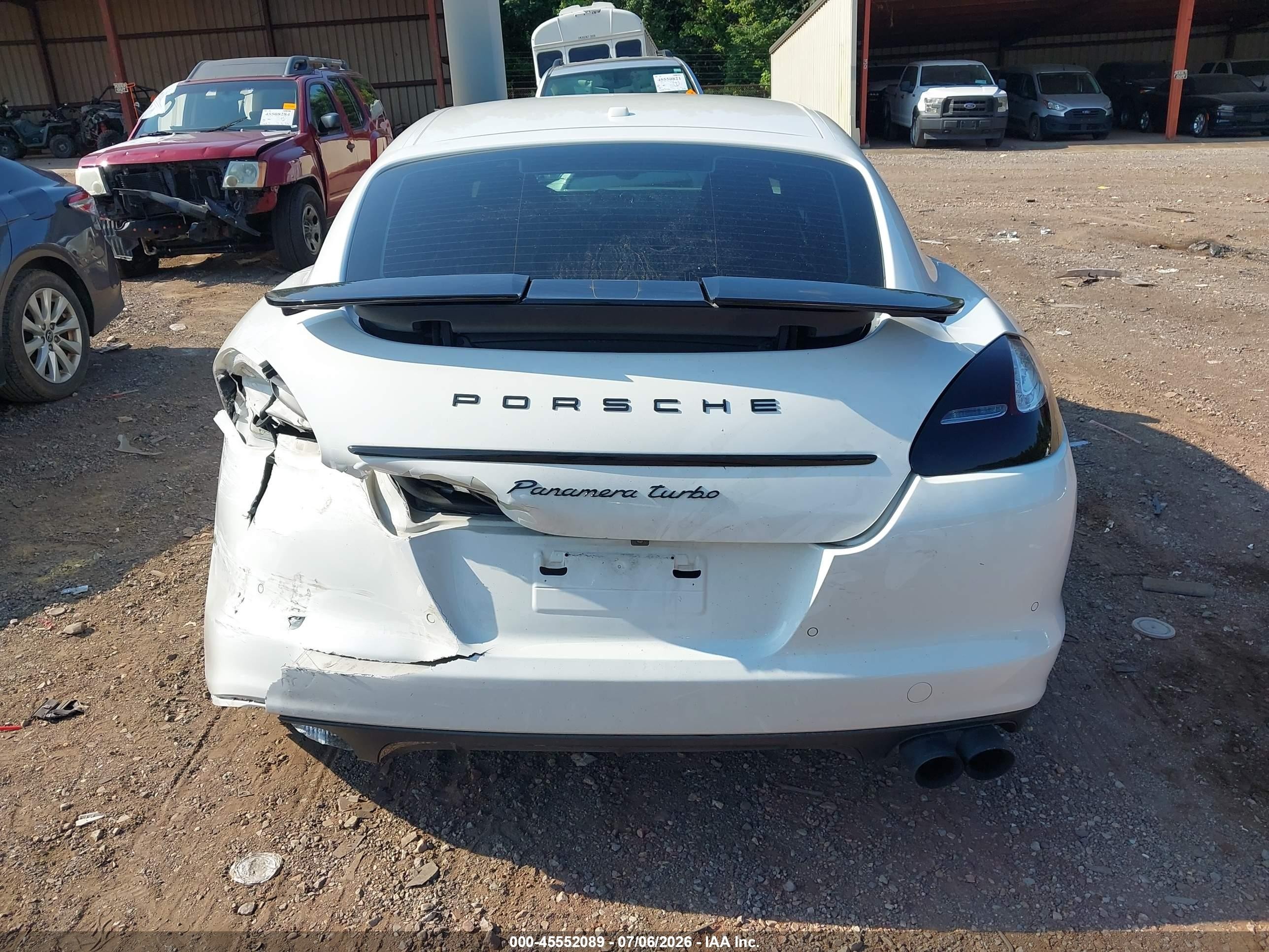 2012 Porsche Panamera Turbo White vin: WP0AC2A78CL090584