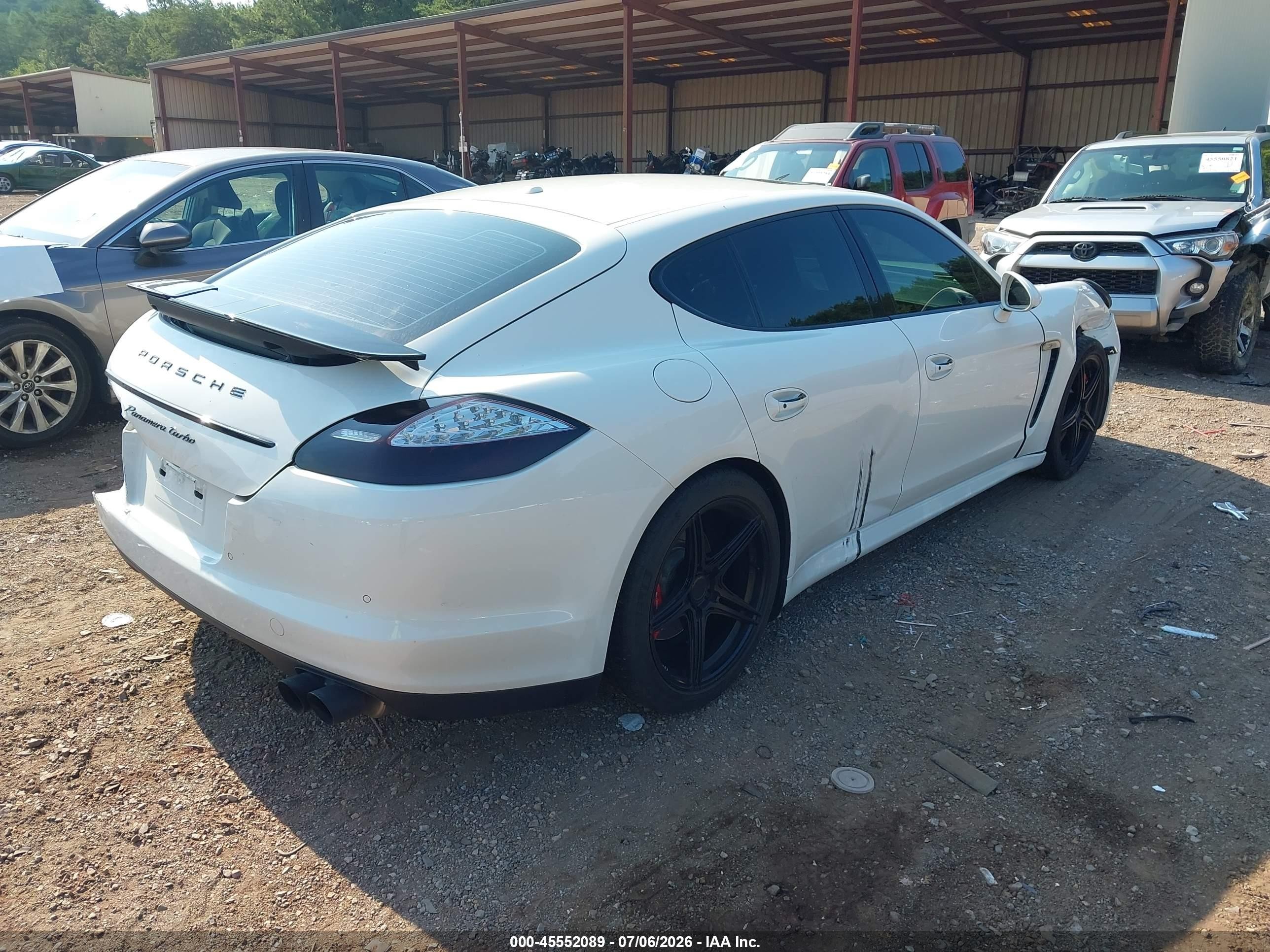 2012 Porsche Panamera Turbo White vin: WP0AC2A78CL090584