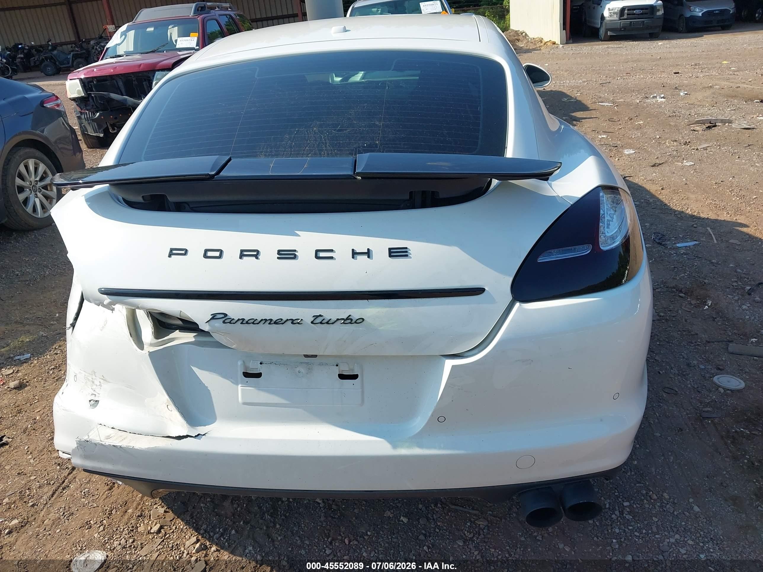 2012 Porsche Panamera Turbo White vin: WP0AC2A78CL090584