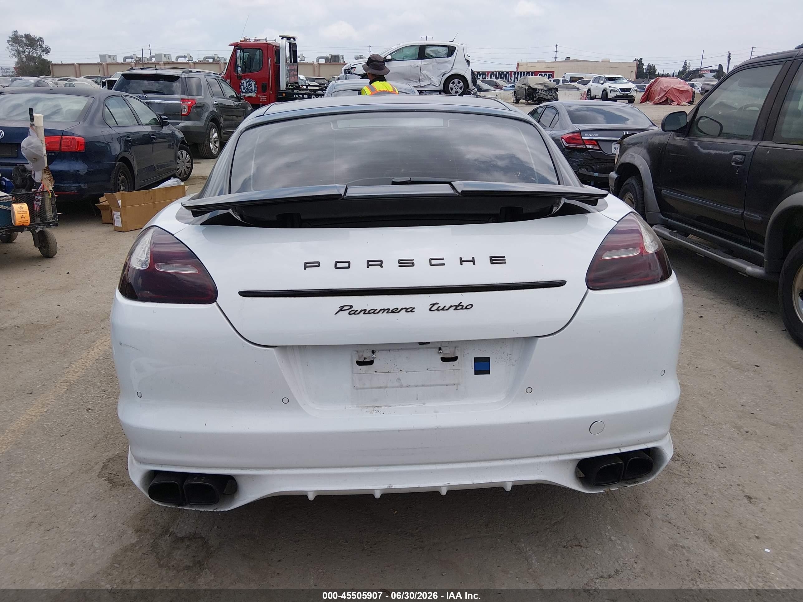2011 Porsche Panamera Turbo White vin: WP0AC2A79BL090222