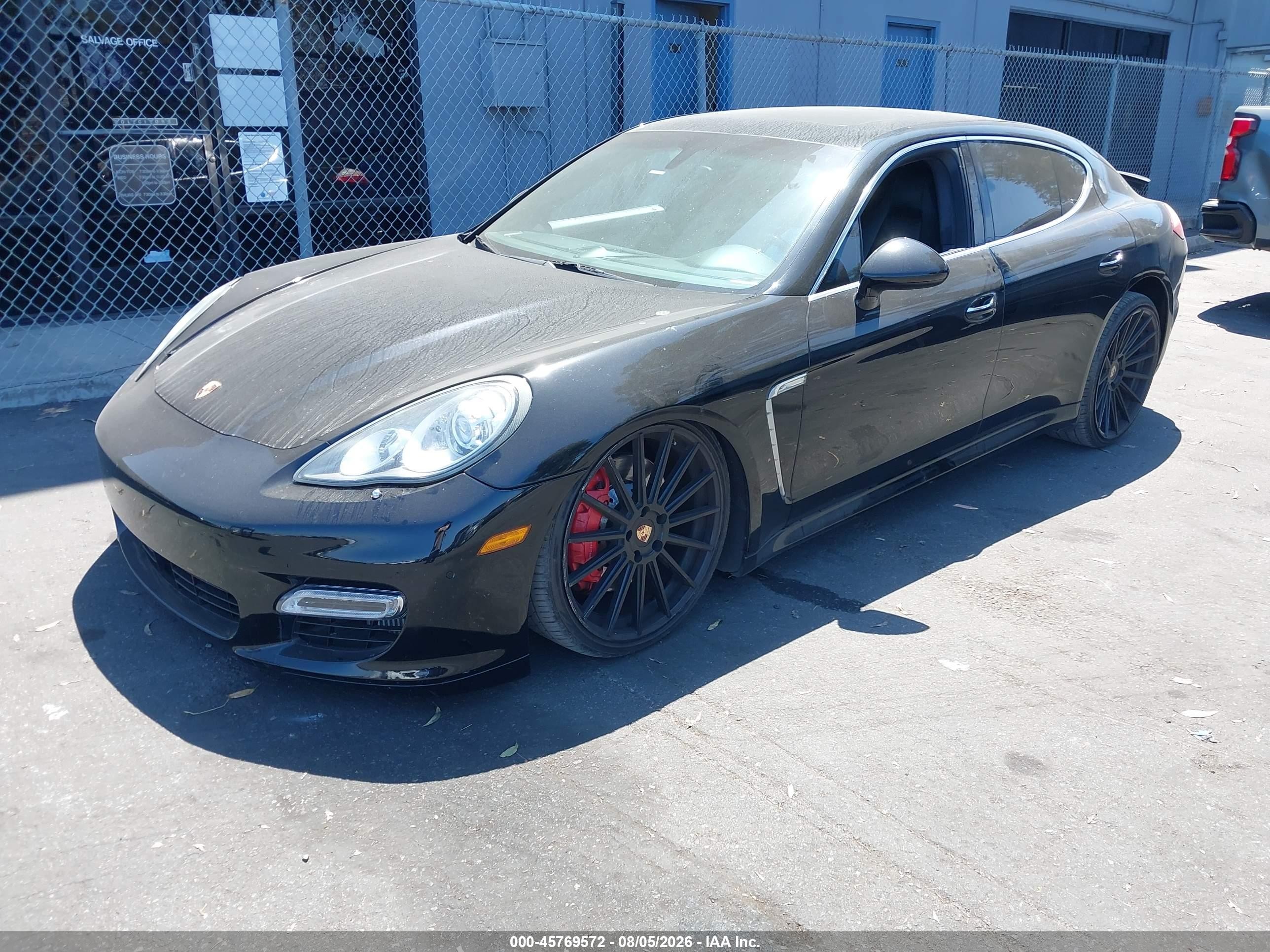 2012 Porsche Panamera Turbo Black vin: WP0AC2A79CL090710