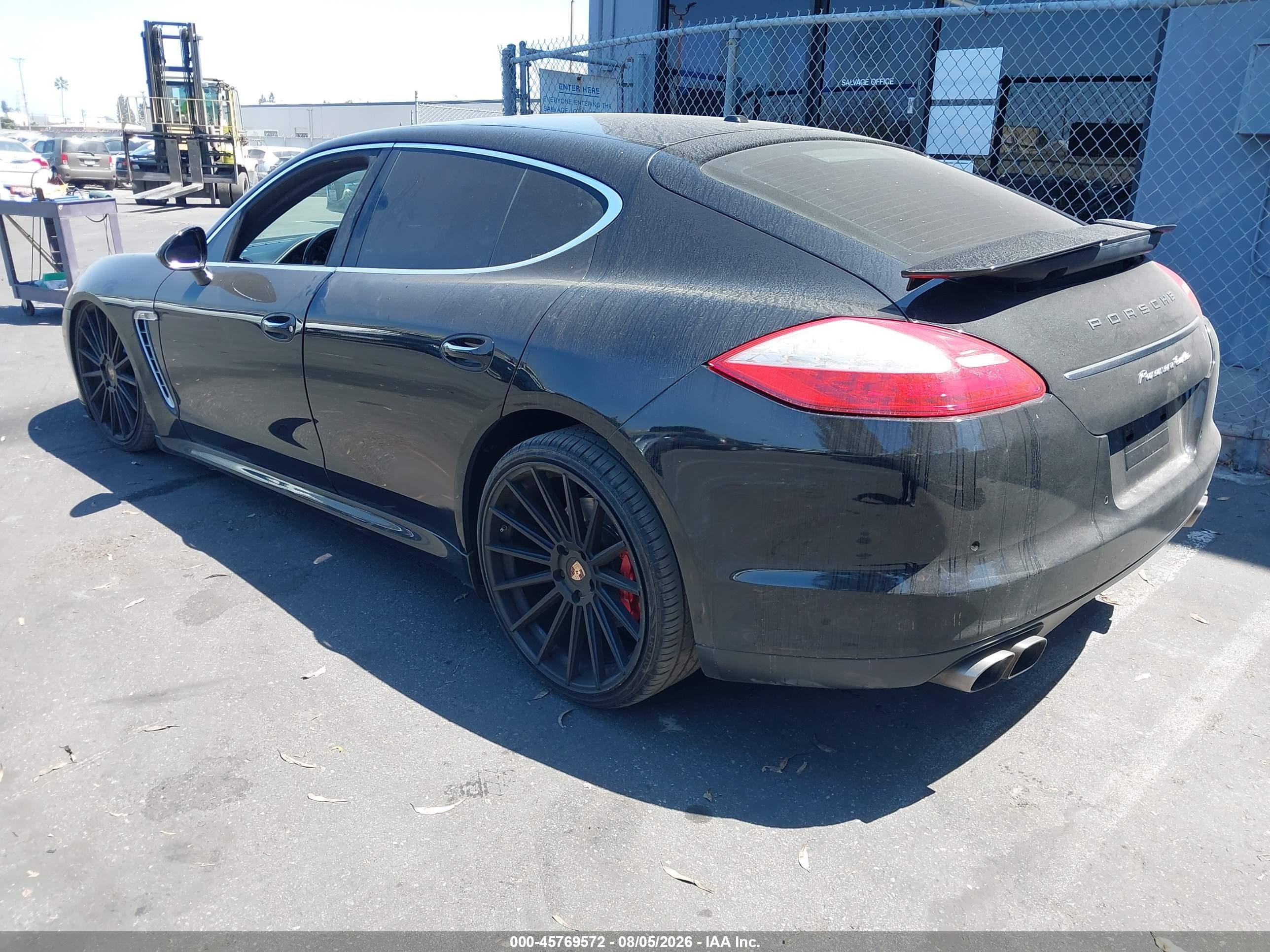 2012 Porsche Panamera Turbo Black vin: WP0AC2A79CL090710