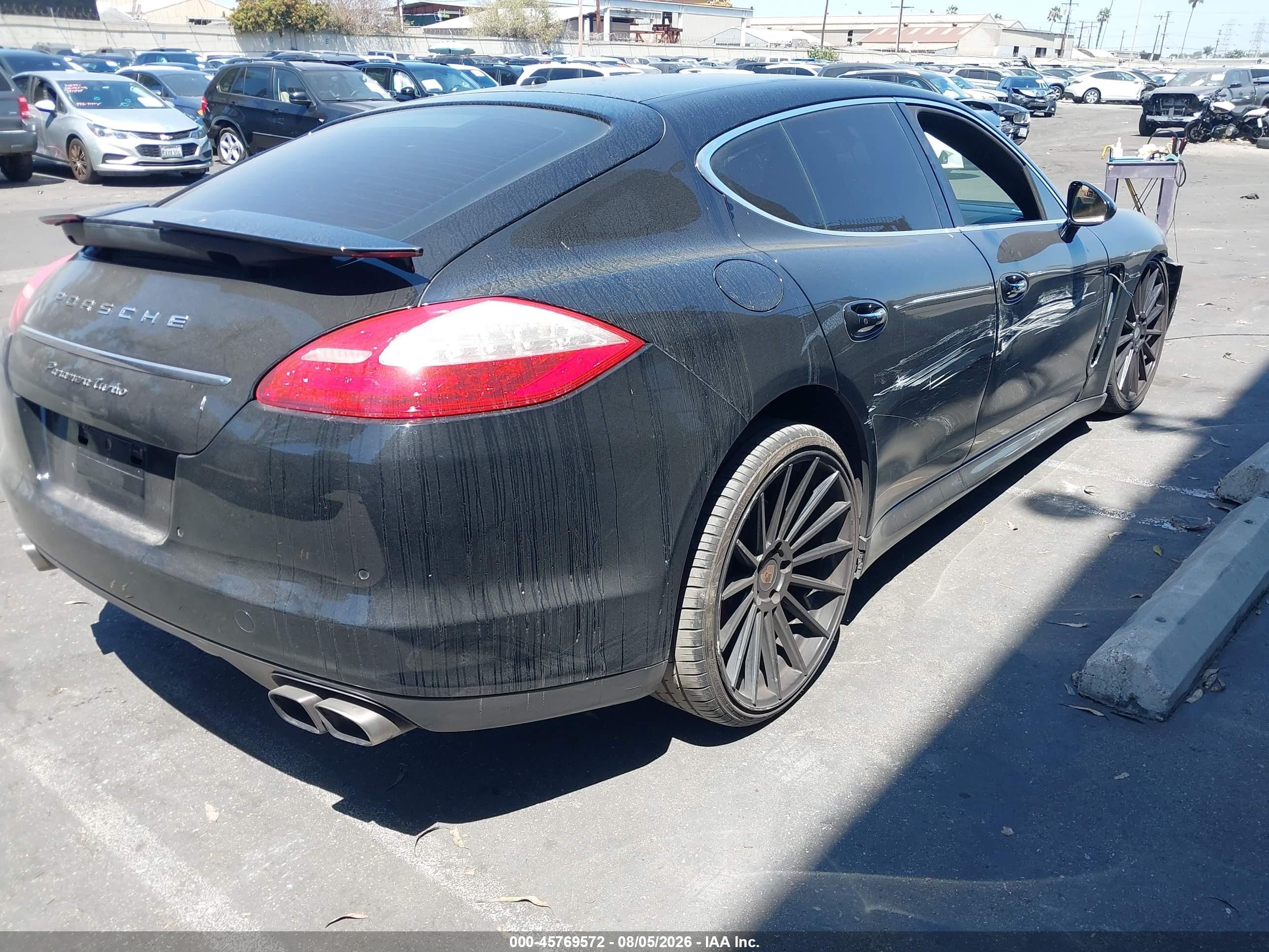 2012 Porsche Panamera Turbo Black vin: WP0AC2A79CL090710