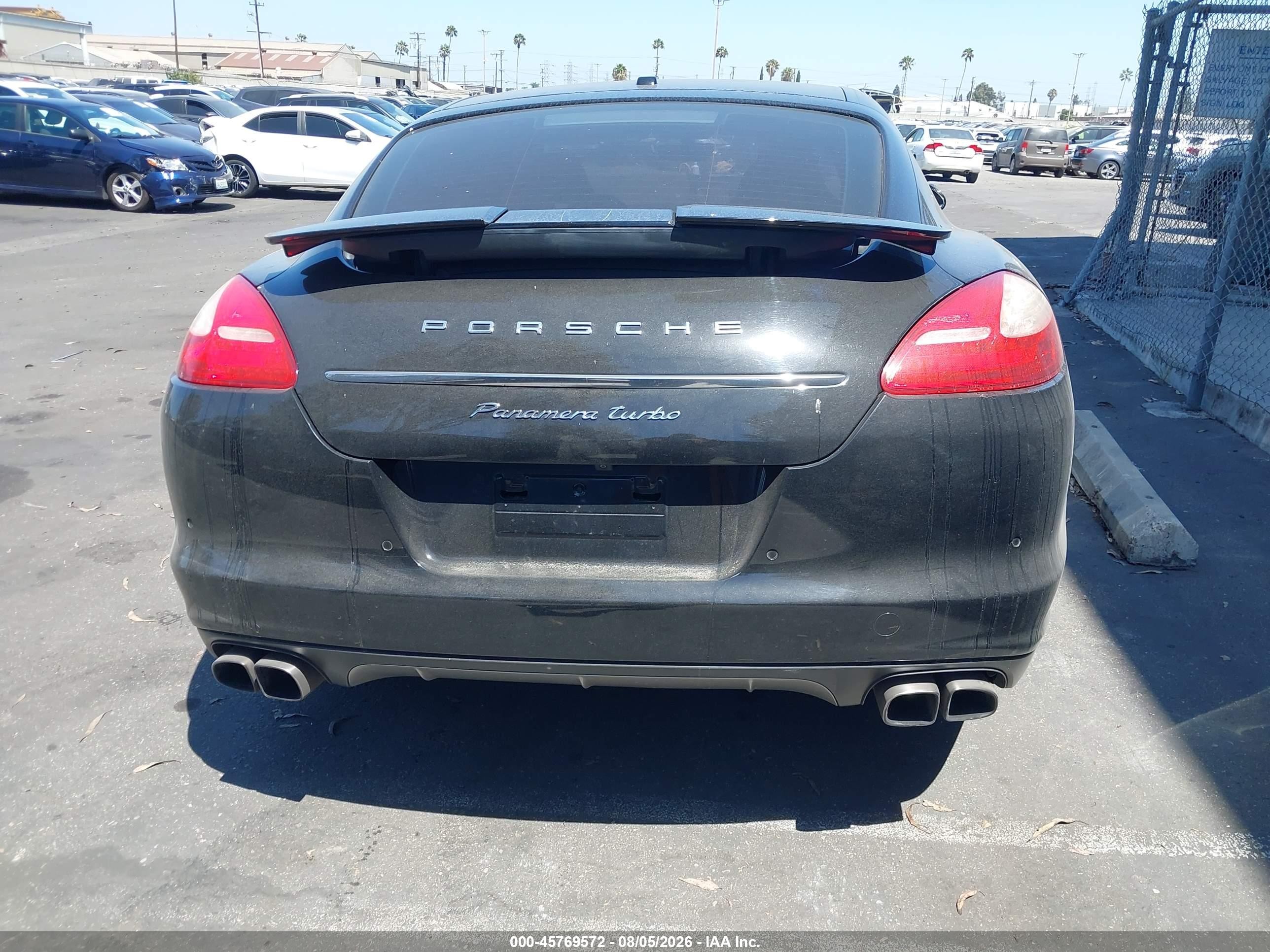 2012 Porsche Panamera Turbo Black vin: WP0AC2A79CL090710