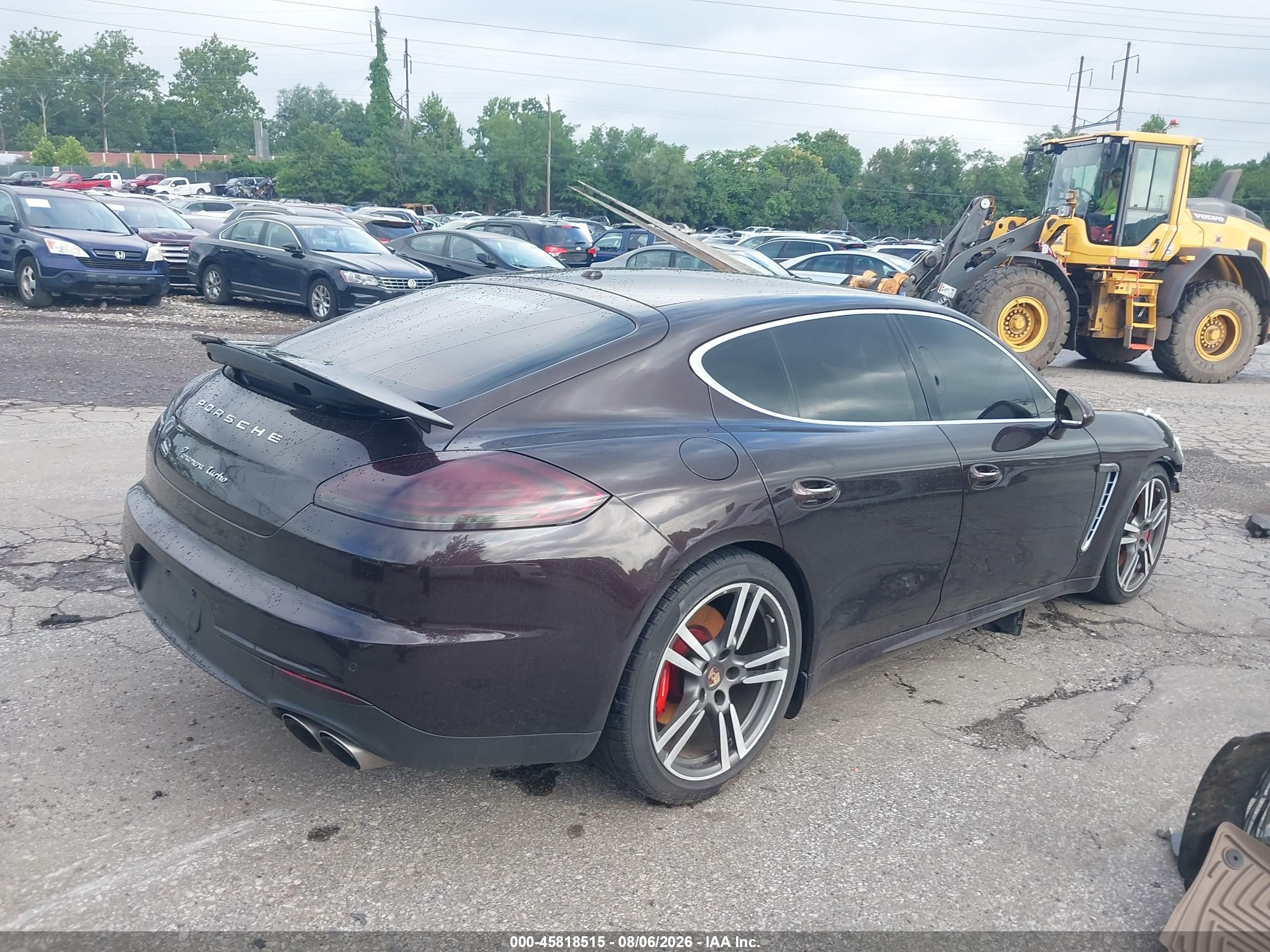 2014 Porsche Panamera Turbo Бордовый vin: WP0AC2A7XEL073238