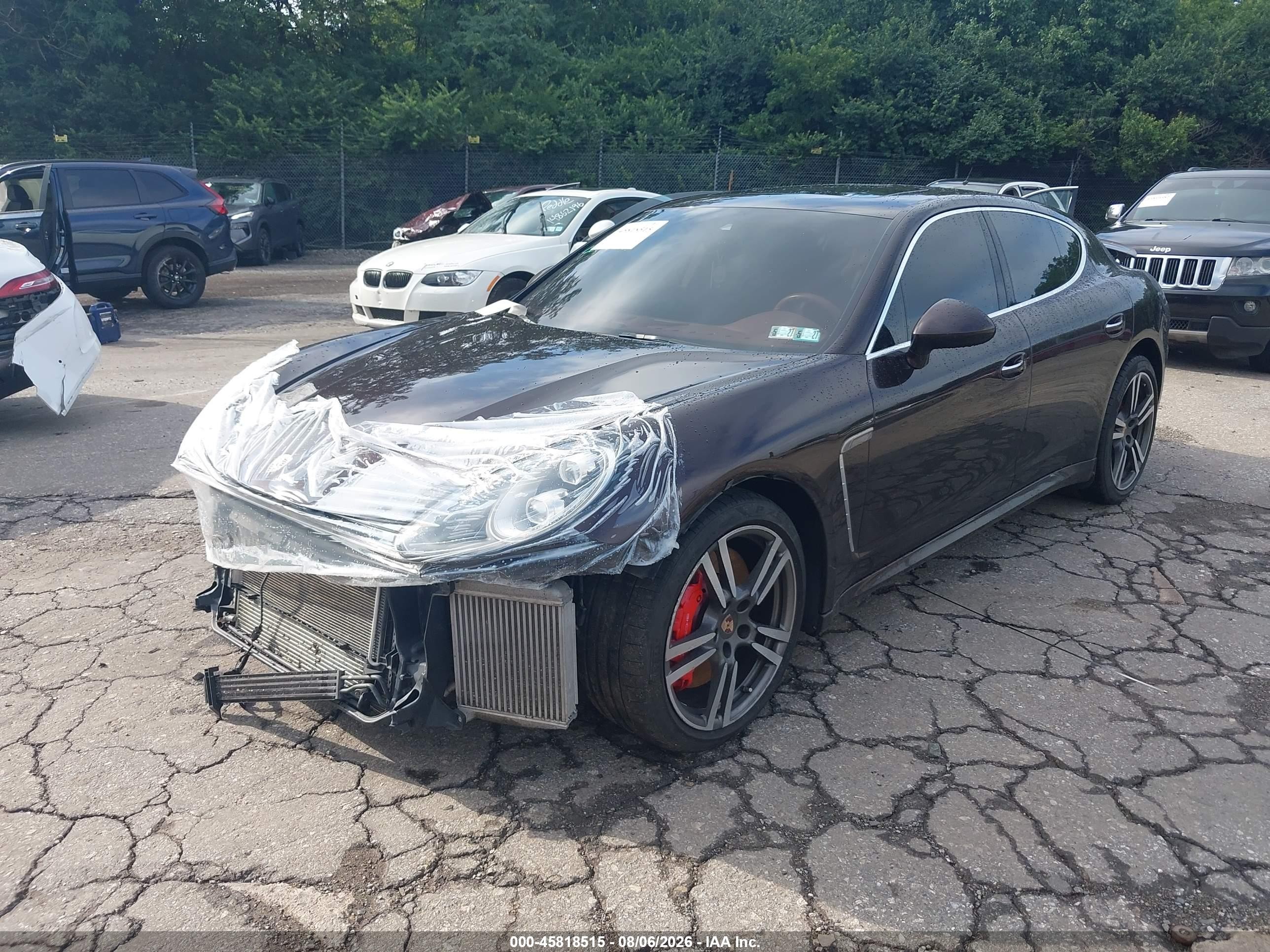 2014 Porsche Panamera Turbo Бордовый vin: WP0AC2A7XEL073238