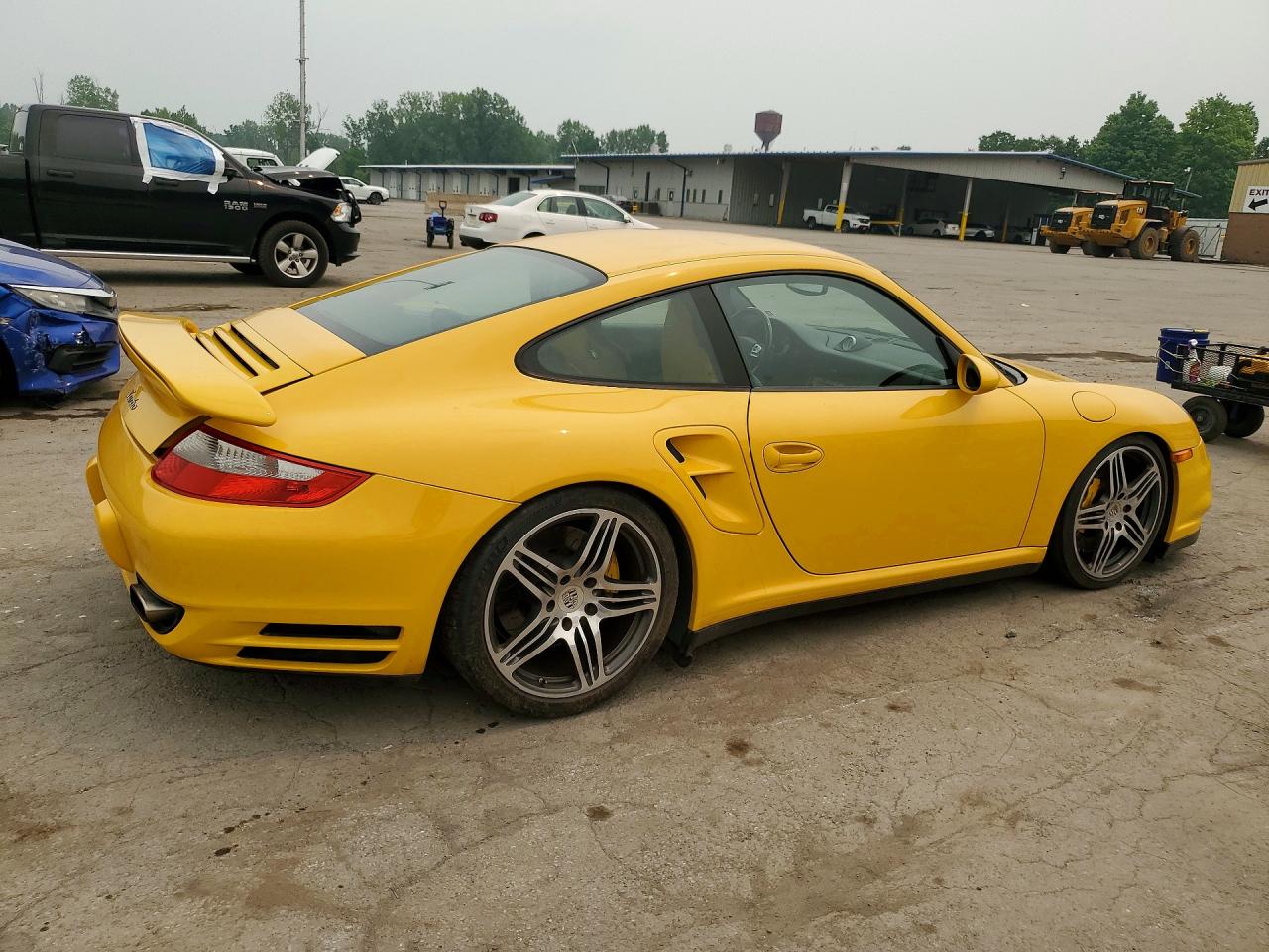 2007 Porsche 911 Turbo Yellow vin: WP0AD29987S783735