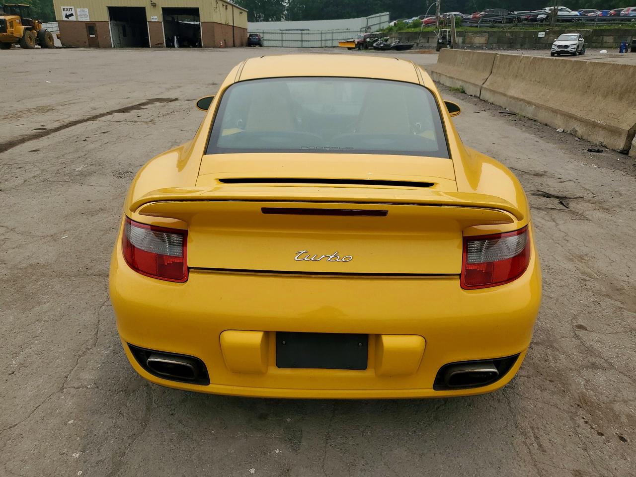 2007 Porsche 911 Turbo Yellow vin: WP0AD29987S783735