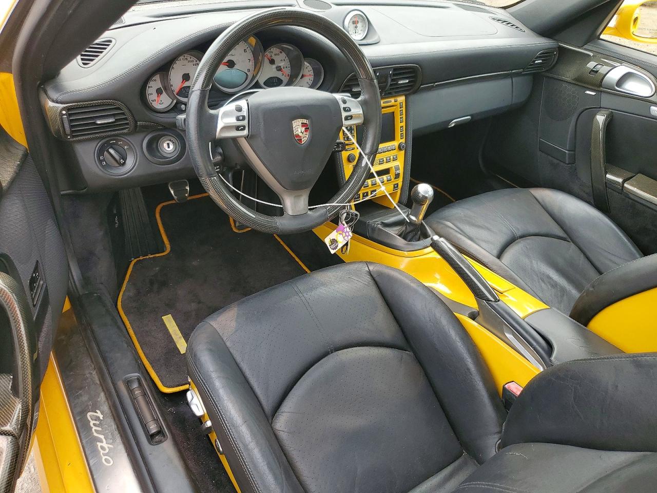 2007 Porsche 911 Turbo Yellow vin: WP0AD29987S783735