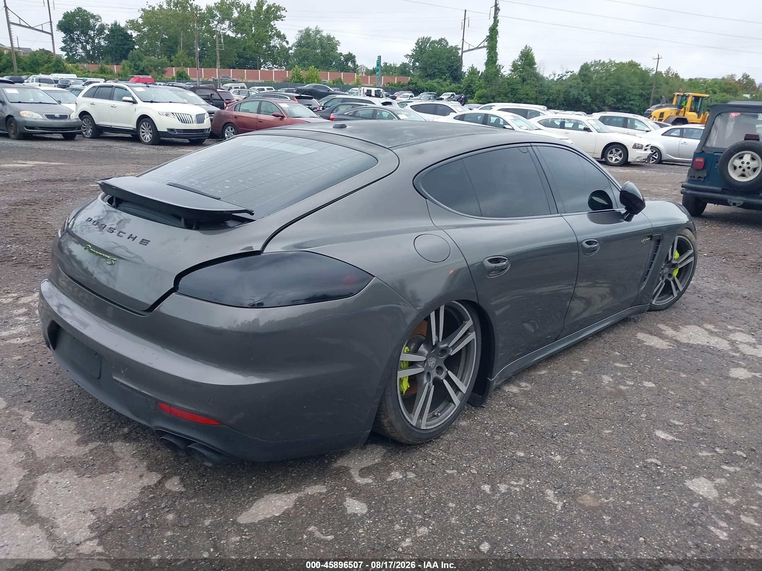 2014 Porsche Panamera E-hybrid S Gray vin: WP0AD2A70EL044232