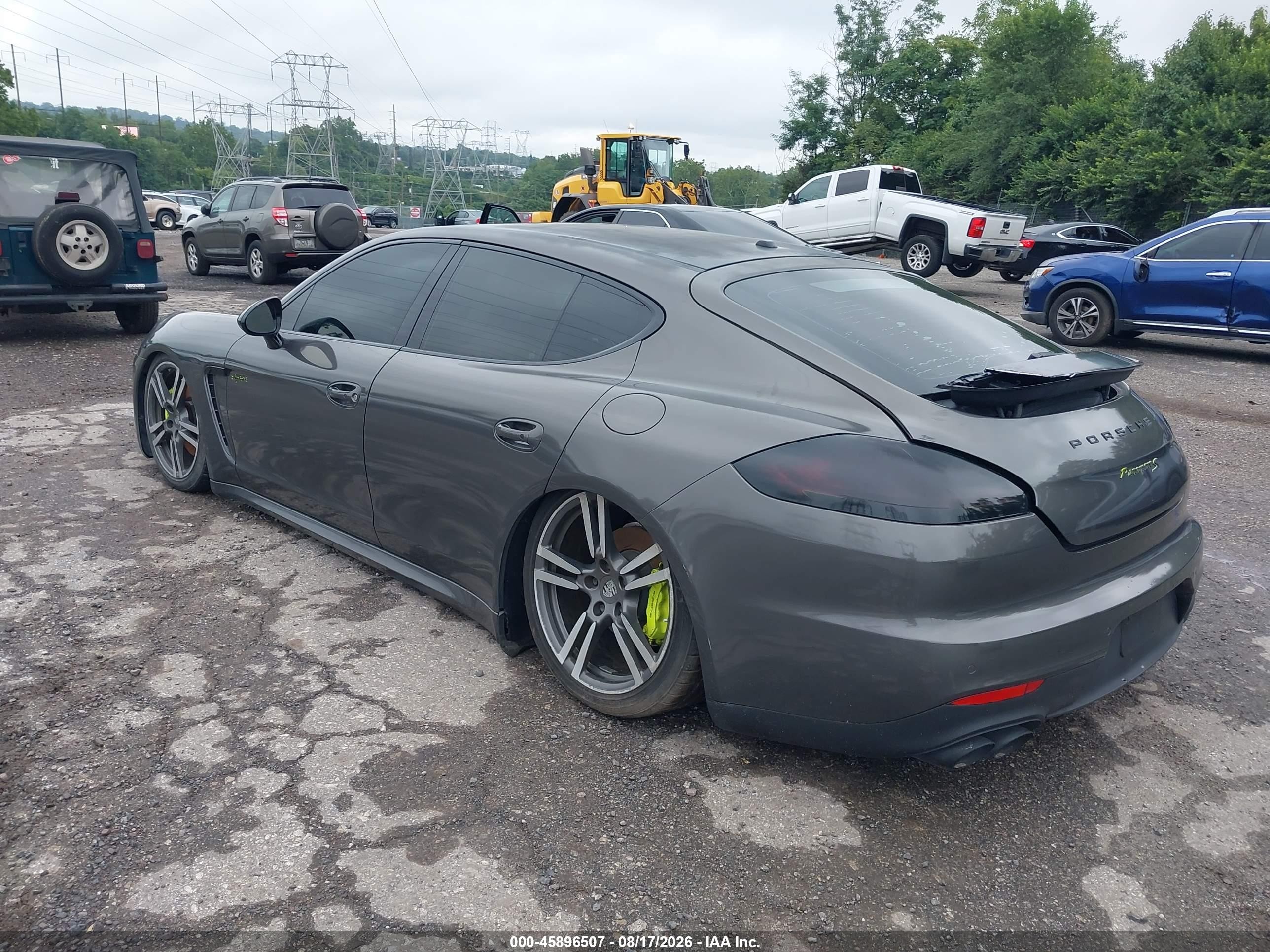 2014 Porsche Panamera E-hybrid S Gray vin: WP0AD2A70EL044232