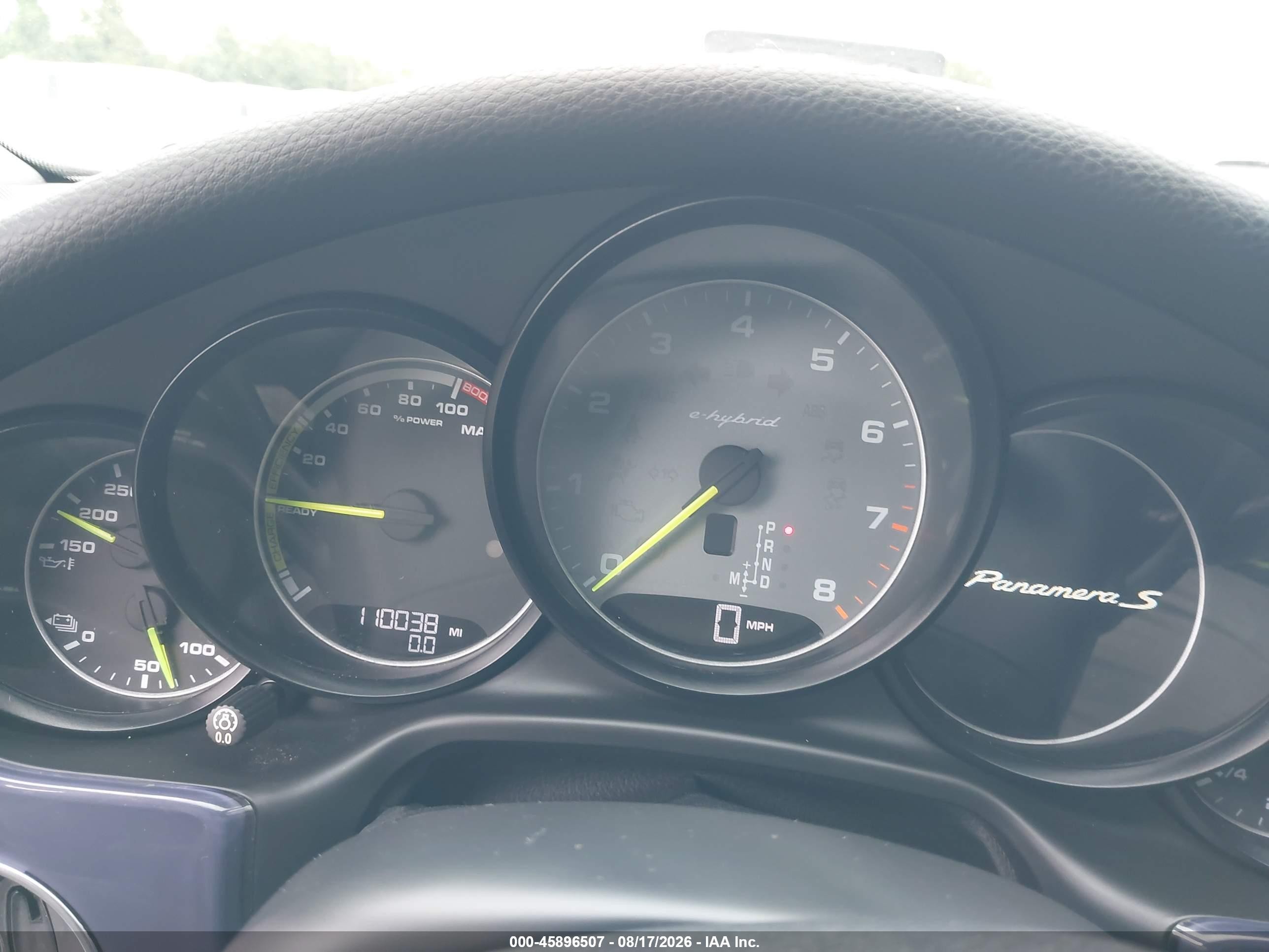 2014 Porsche Panamera E-hybrid S Gray vin: WP0AD2A70EL044232