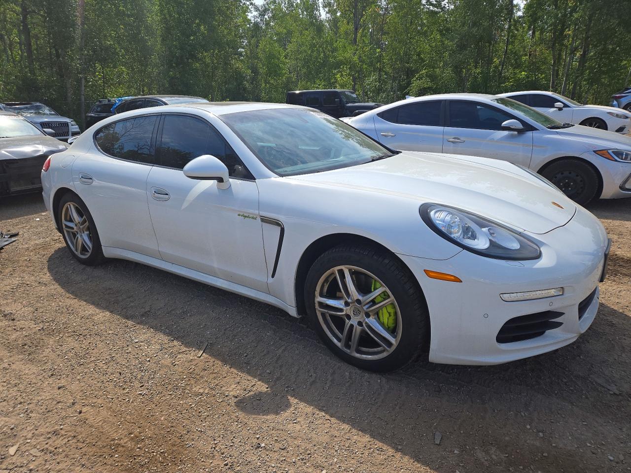 2014 Porsche Panamera S Hybrid White vin: WP0AD2A73EL044211