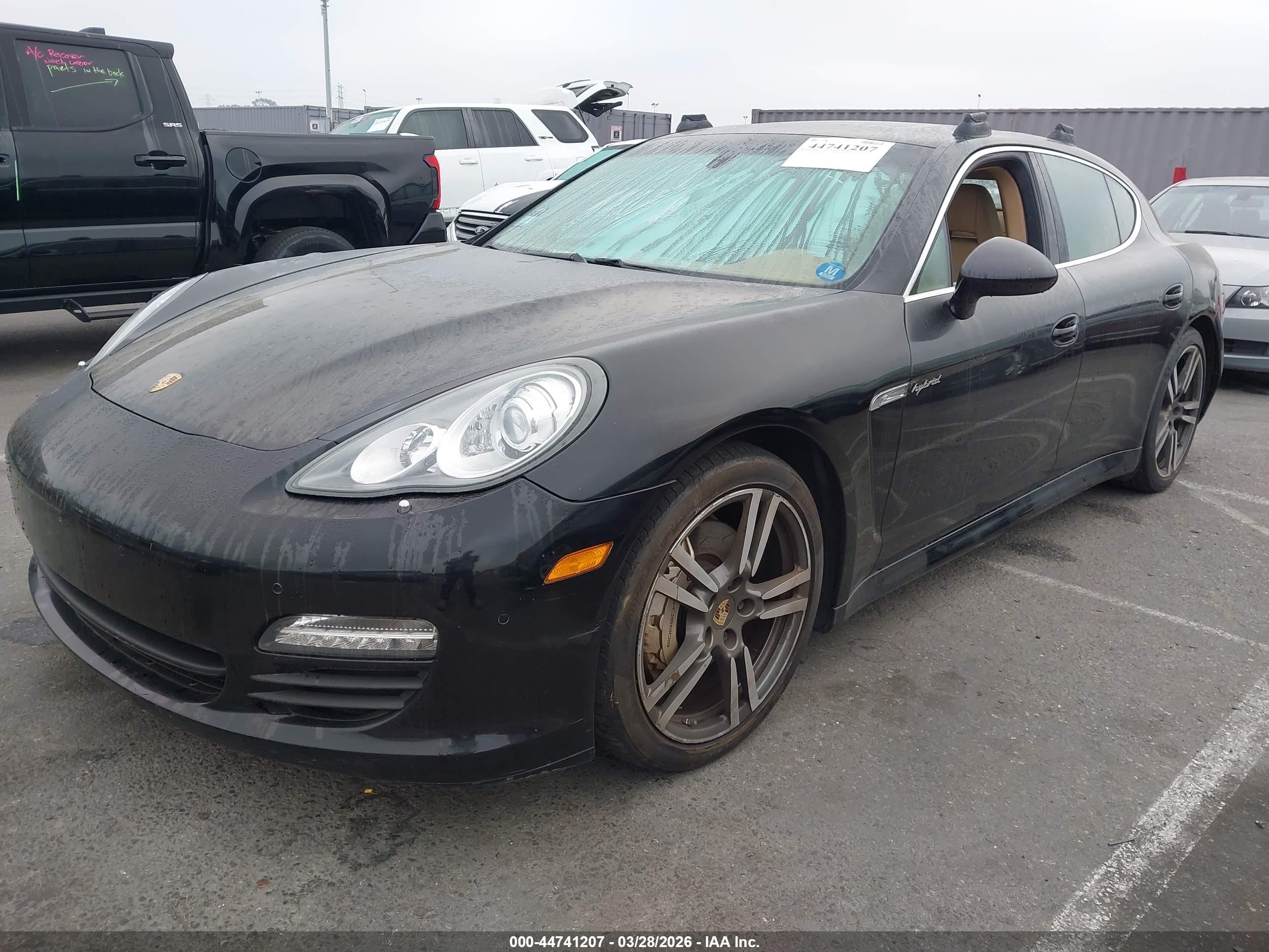 2013 Porsche Panamera Hybrid S Black vin: WP0AD2A75DL045262