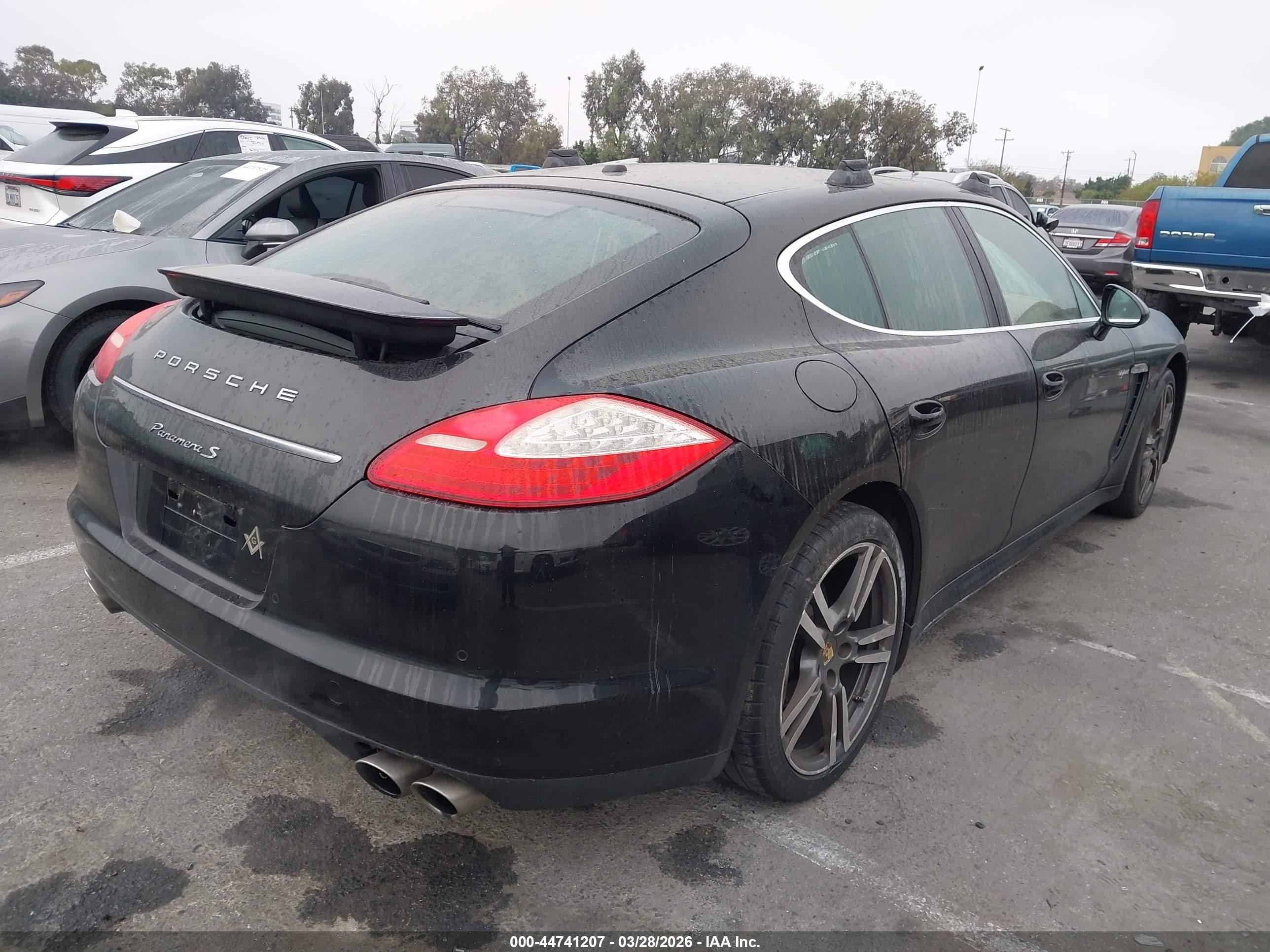 2013 Porsche Panamera Hybrid S Black vin: WP0AD2A75DL045262