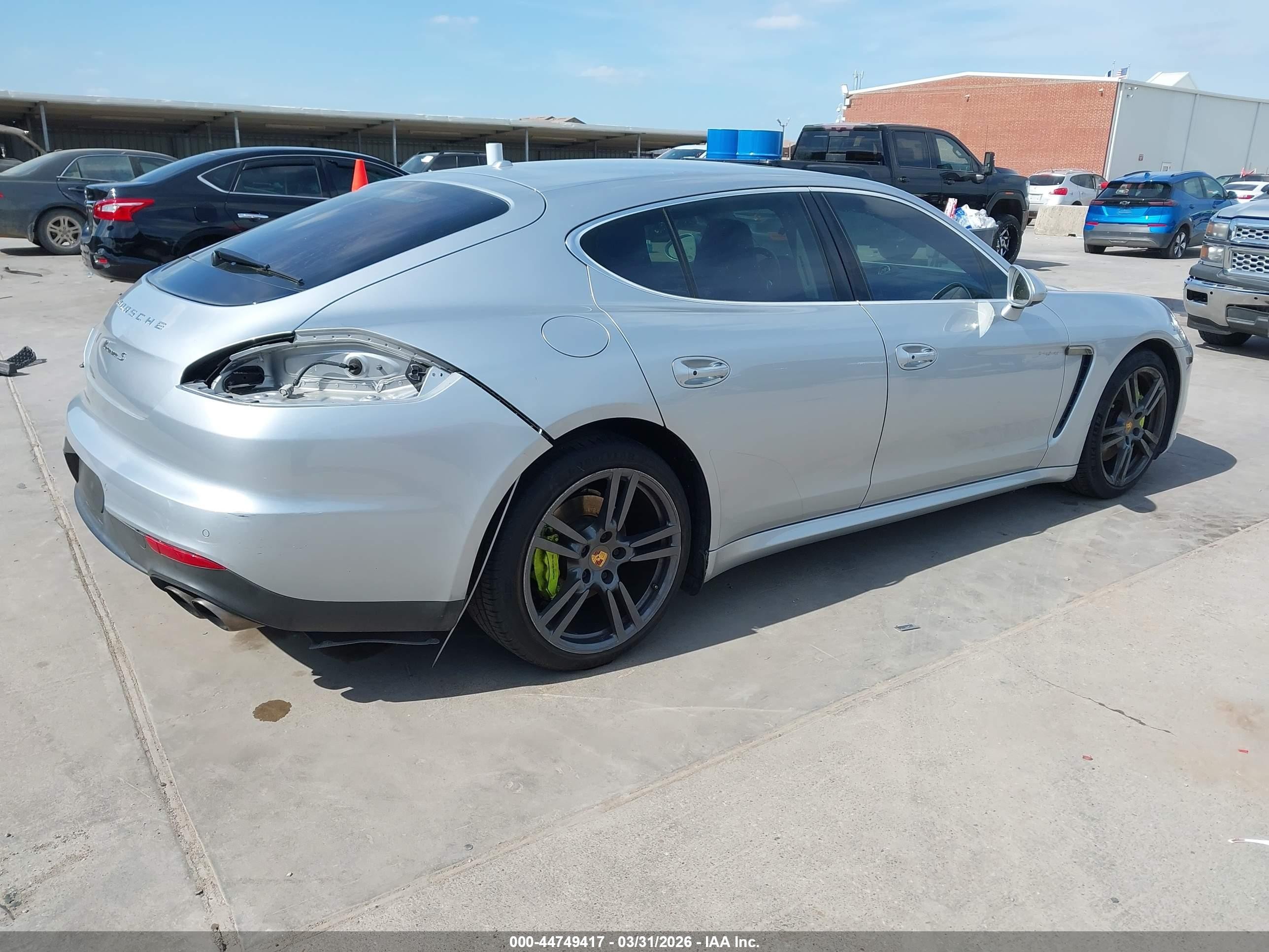 2014 Porsche Panamera E-hybrid S Silver vin: WP0AD2A75EL044730