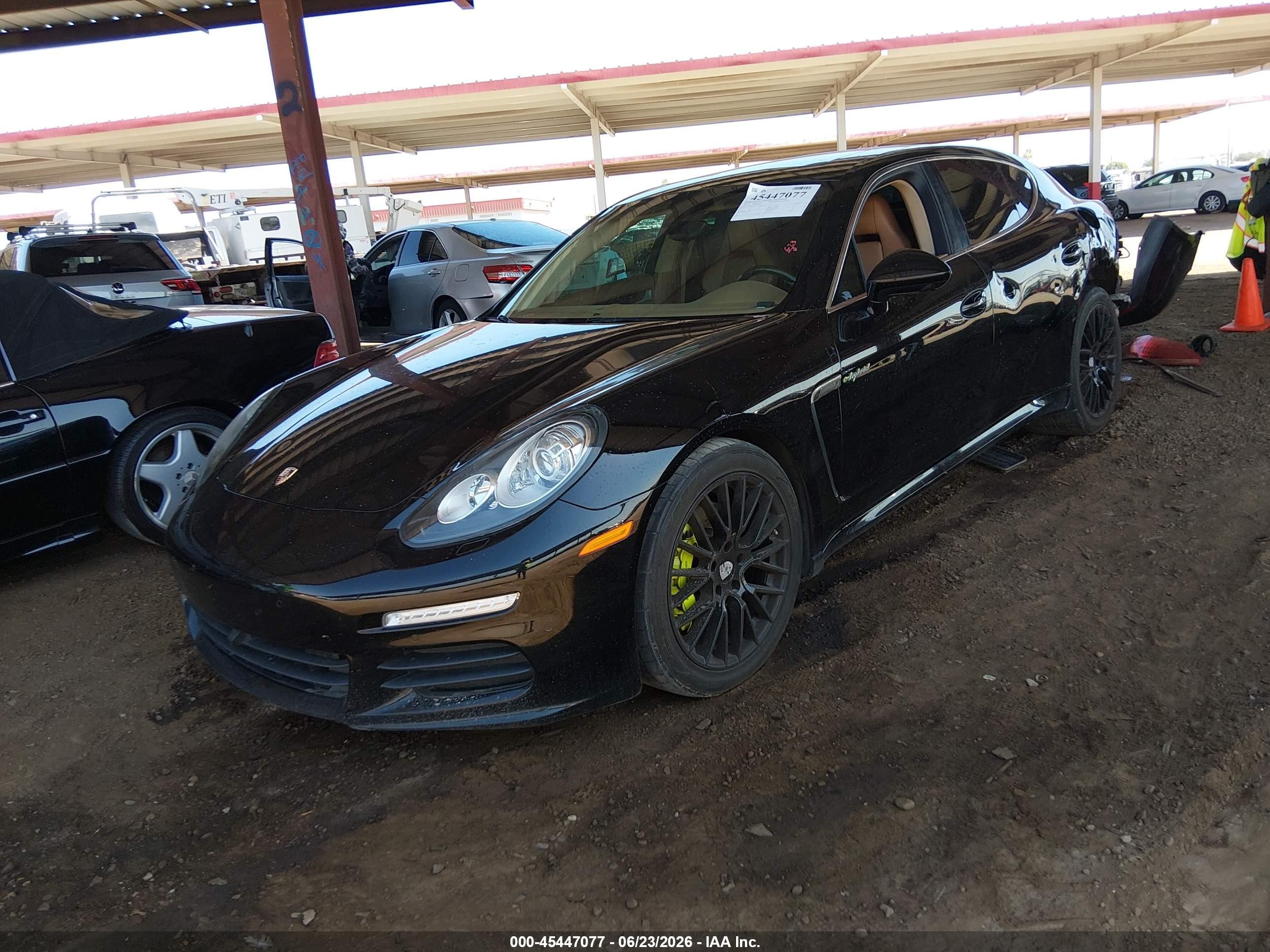 2014 Porsche Panamera E-hybrid S Black vin: WP0AD2A77EL044759