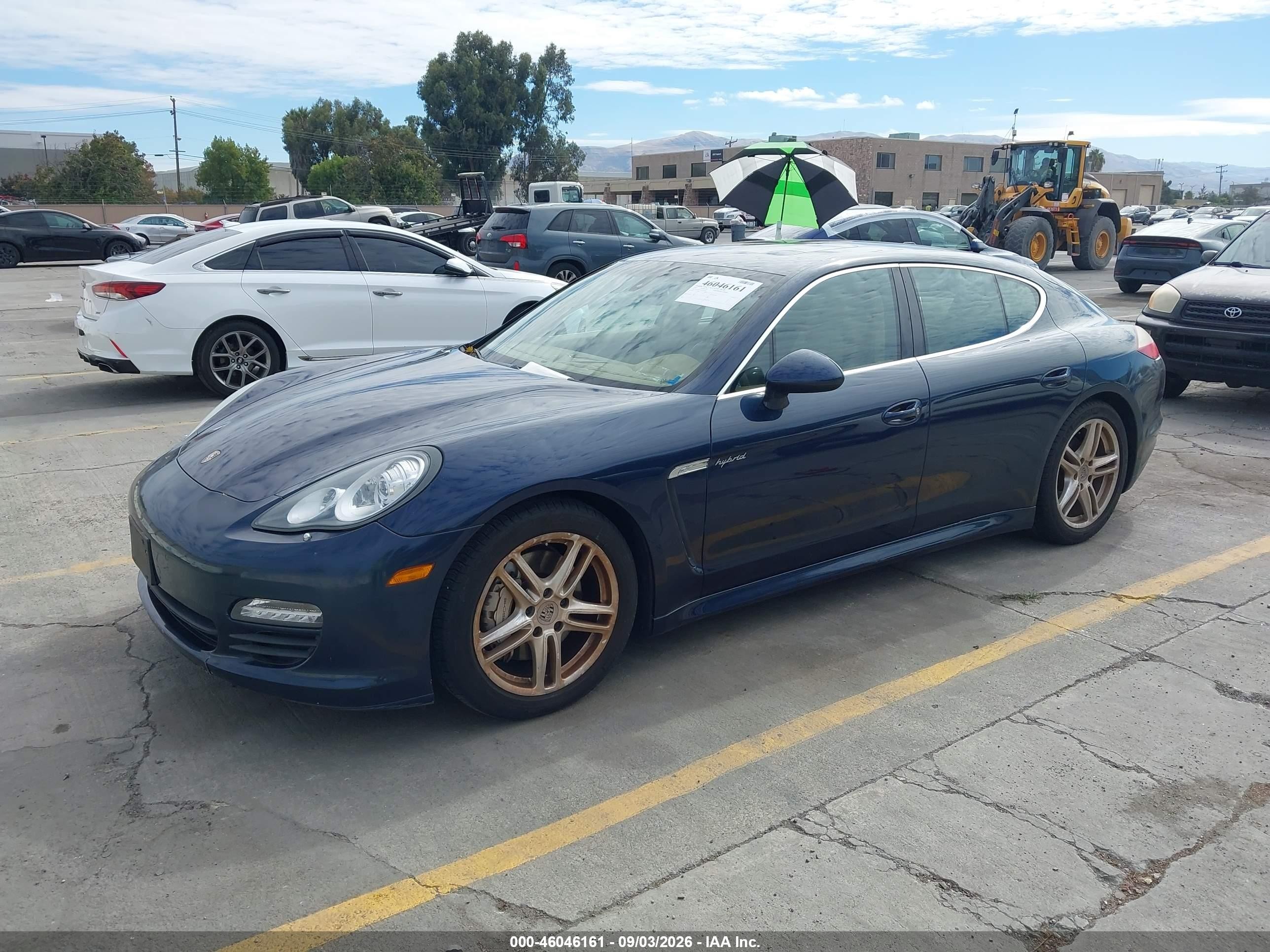 2012 Porsche Panamera Hybrid S Blue vin: WP0AD2A7XCL045563