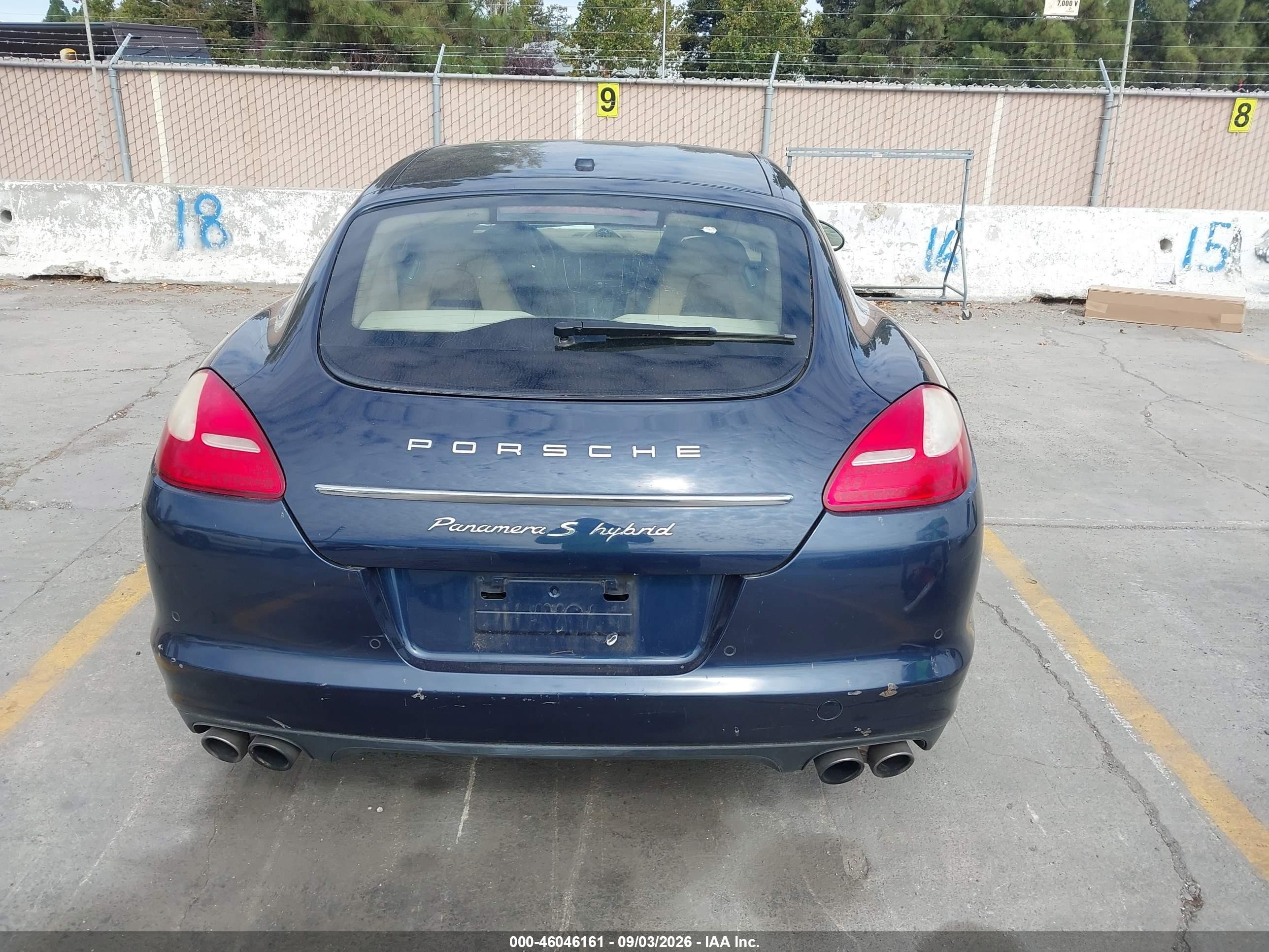 2012 Porsche Panamera Hybrid S Blue vin: WP0AD2A7XCL045563