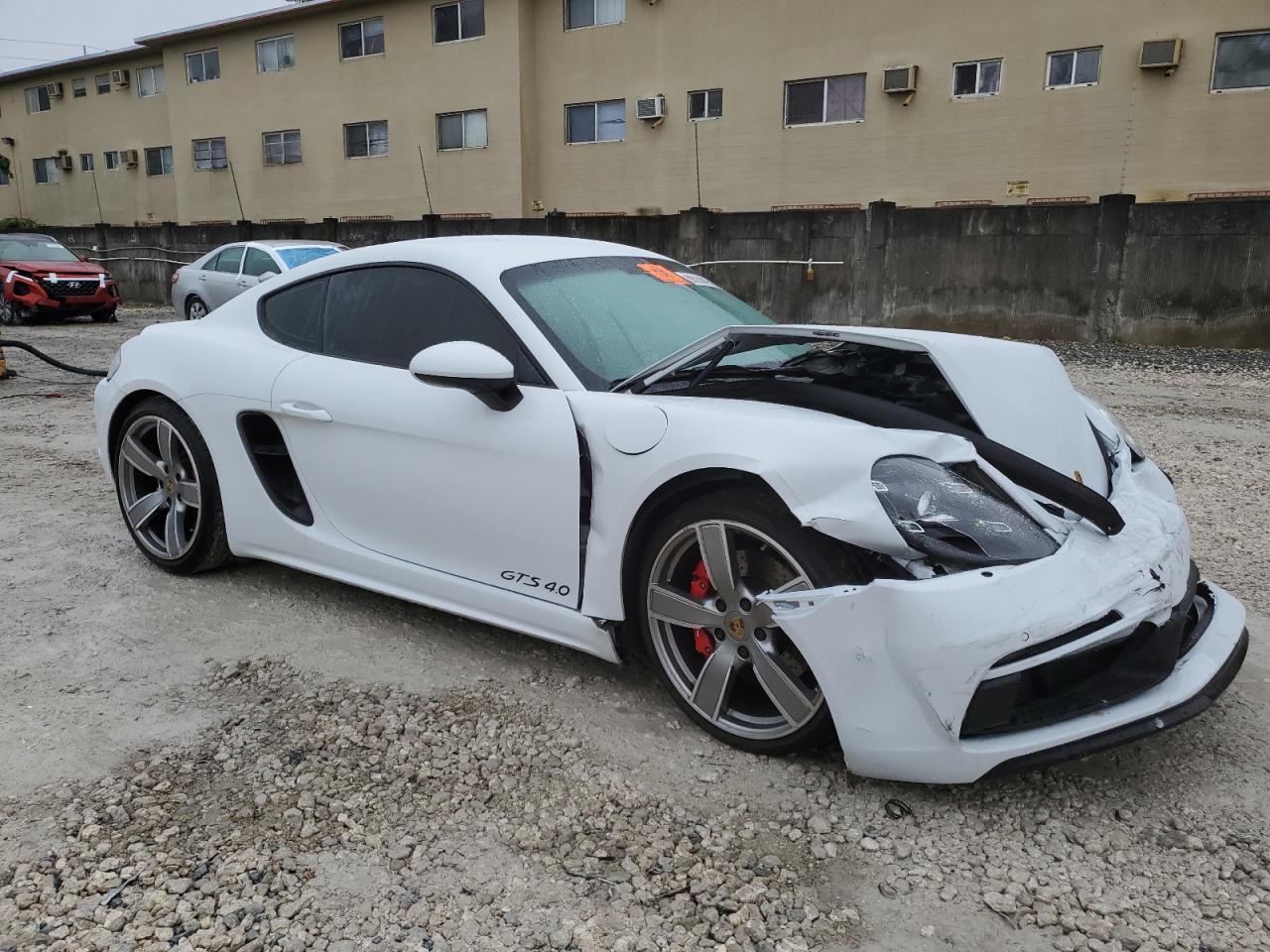 2022 Porsche Cayman Gts   White vin: WP0AD2A84NS268585