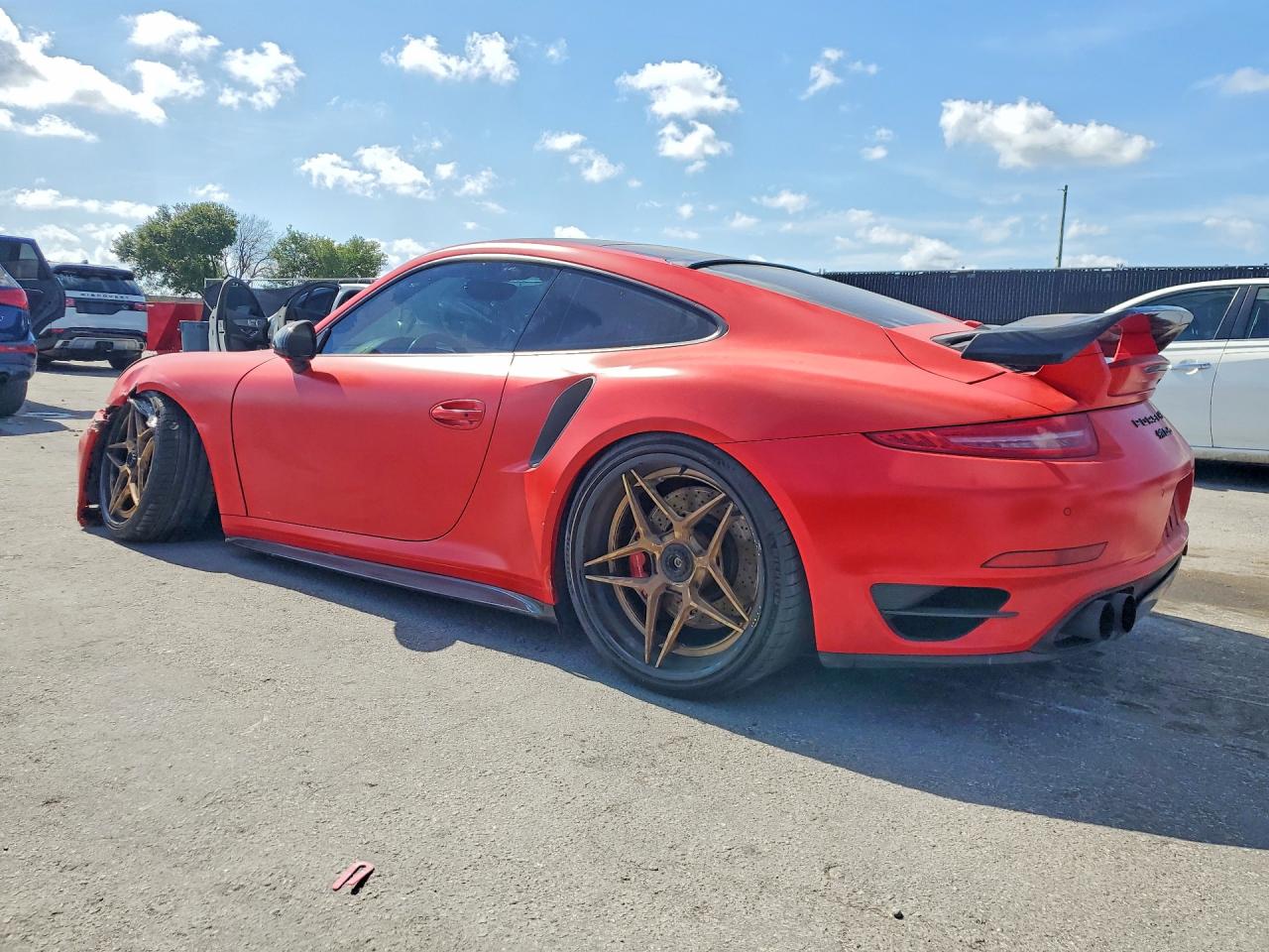 2014 Porsche 911 Turbo Red vin: WP0AD2A96ES166777