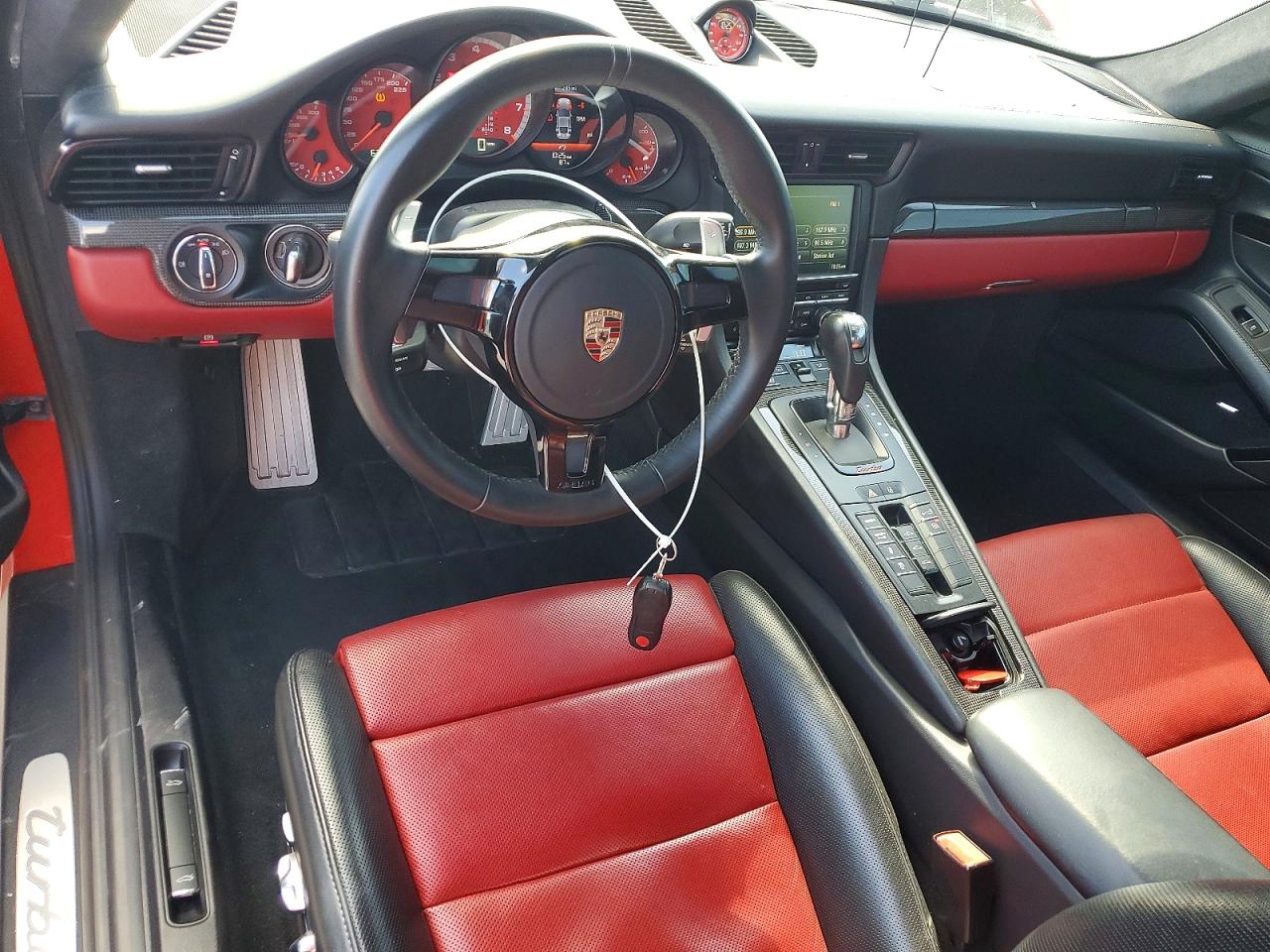 2014 Porsche 911 Turbo Red vin: WP0AD2A96ES166777