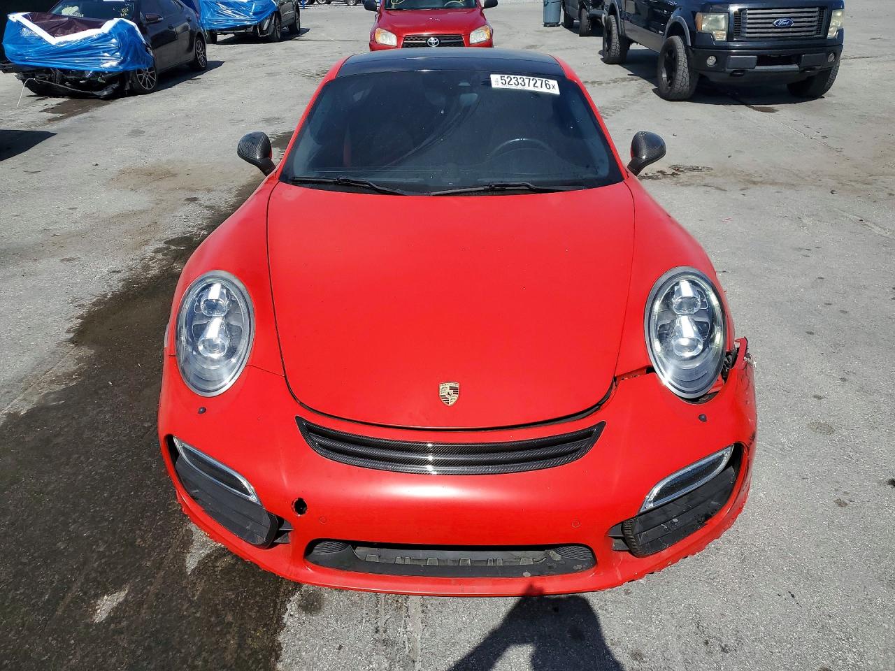 2014 Porsche 911 Turbo Red vin: WP0AD2A96ES166777