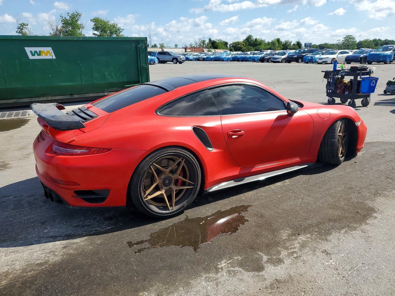 2014 Porsche 911 Turbo Red vin: WP0AD2A96ES166777