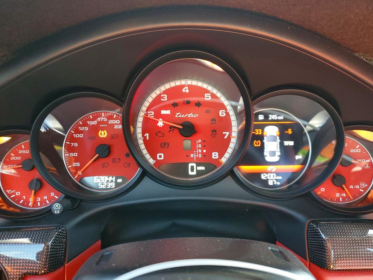 2014 Porsche 911 Turbo Red vin: WP0AD2A96ES166777