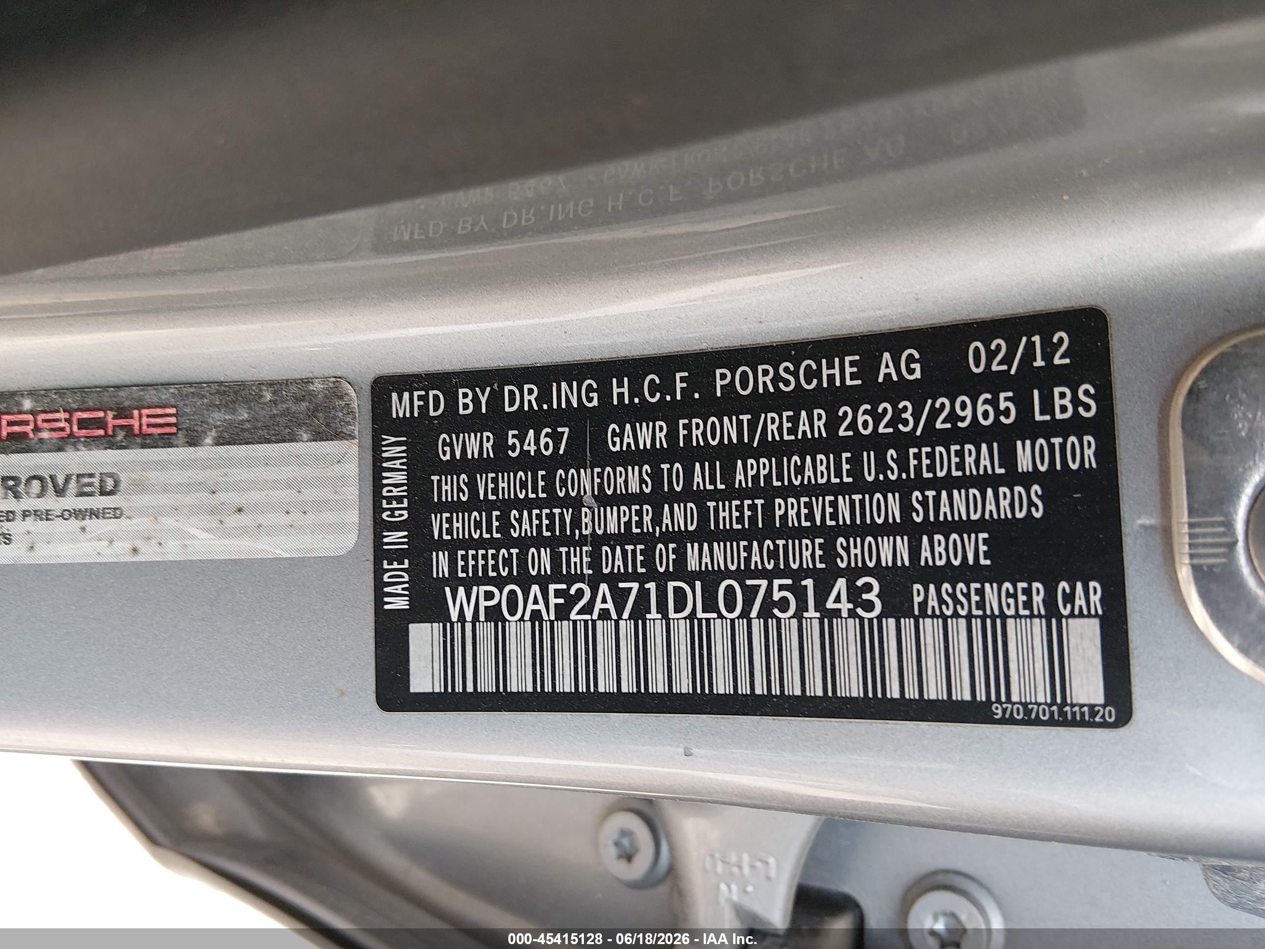 2013 Porsche Panamera Gts Silver vin: WP0AF2A71DL075143