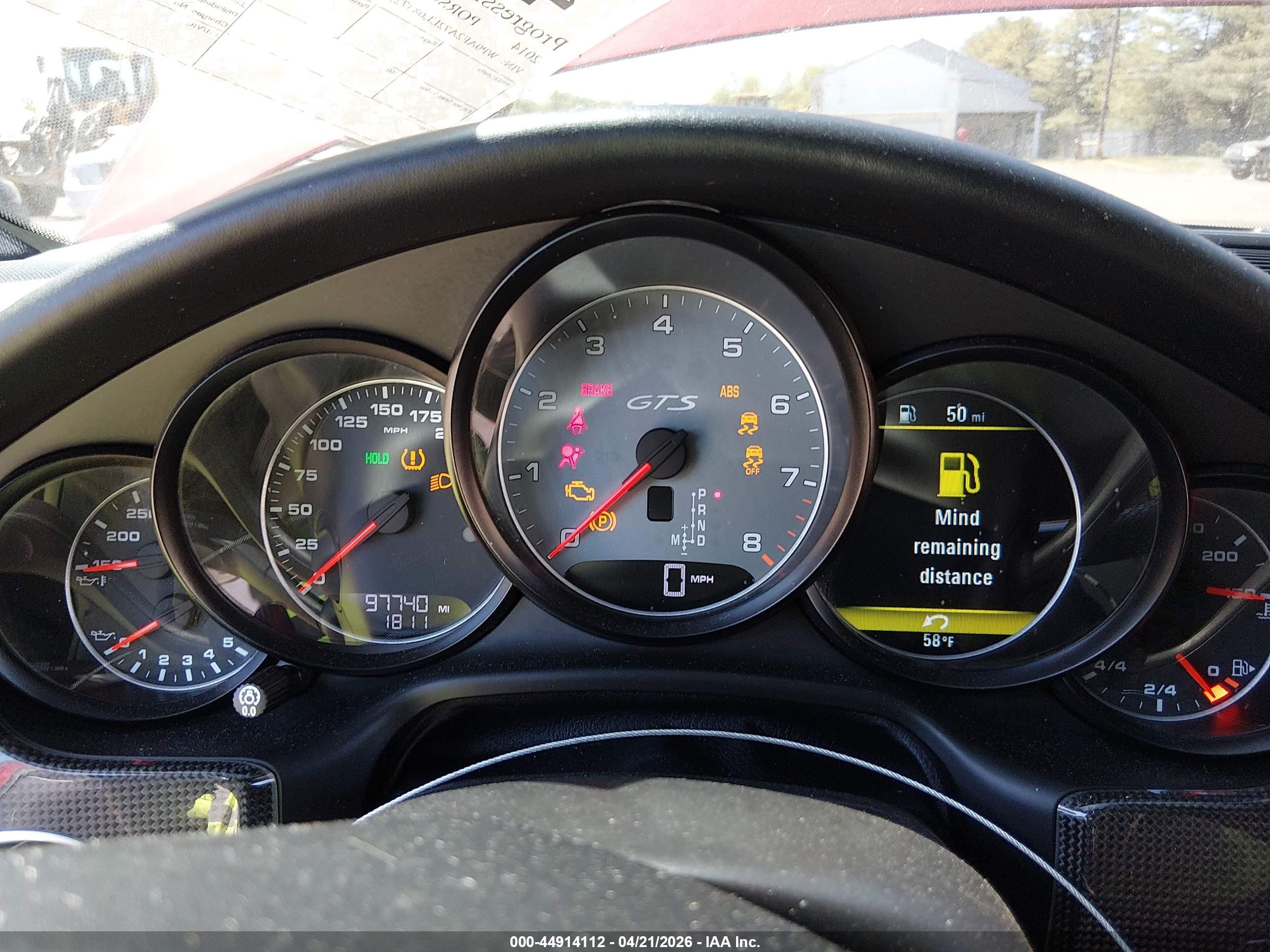 2014 Porsche Panamera Gts Red vin: WP0AF2A72EL083723