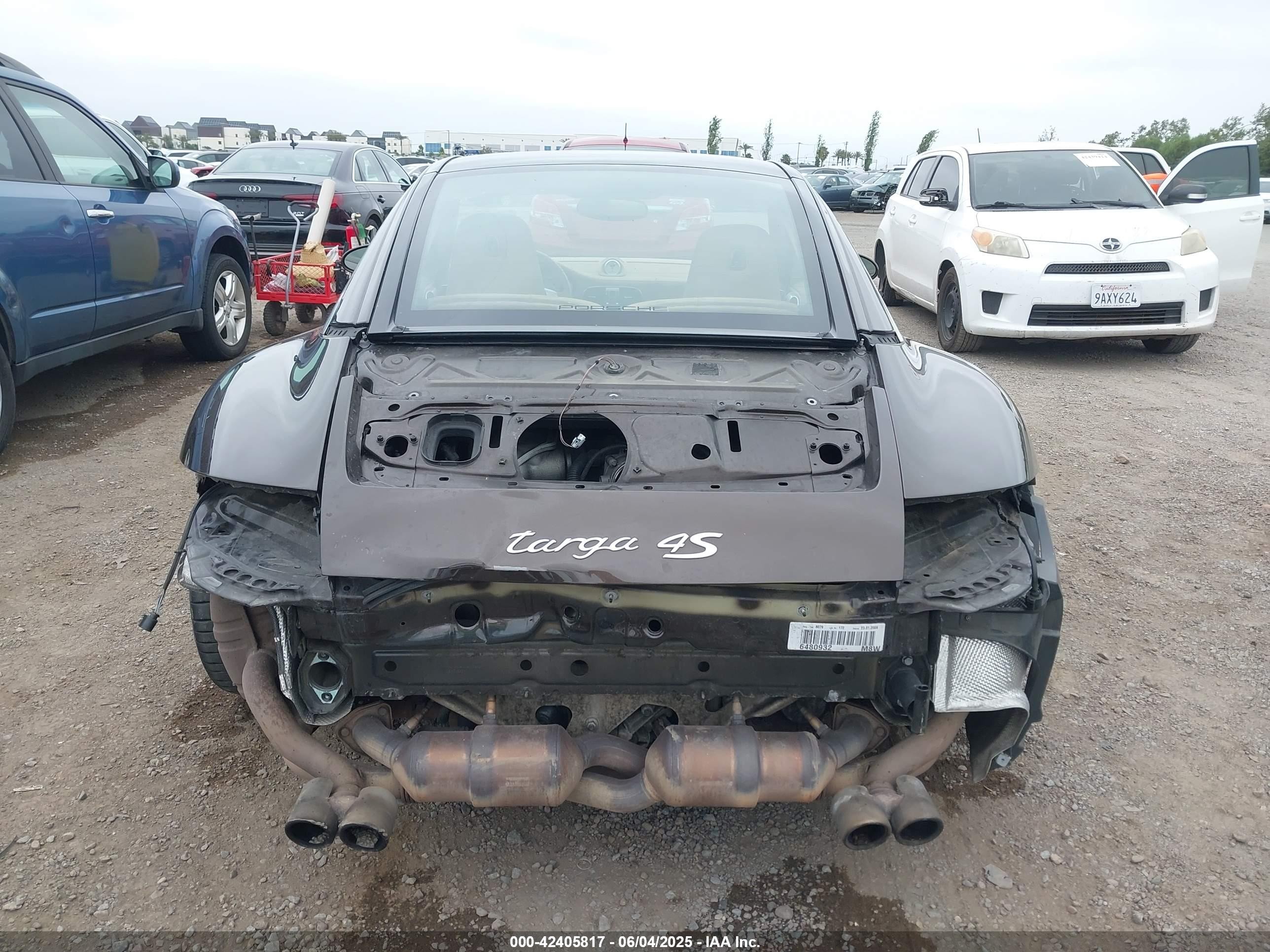 2008 Porsche 911 Targa 4s Коричневый vin: WP0BB29918S755397