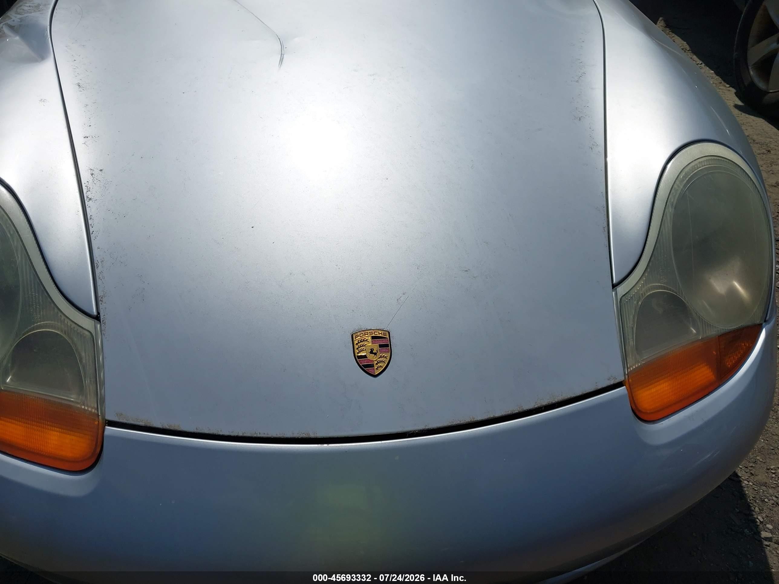 2002 Porsche Boxster   Silver vin: WP0CA29802U626092