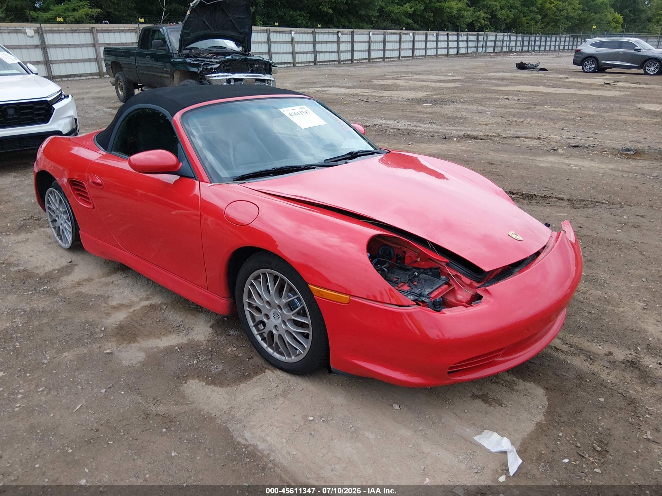 2004 Porsche Boxster   Red vin: WP0CA29804U620263
