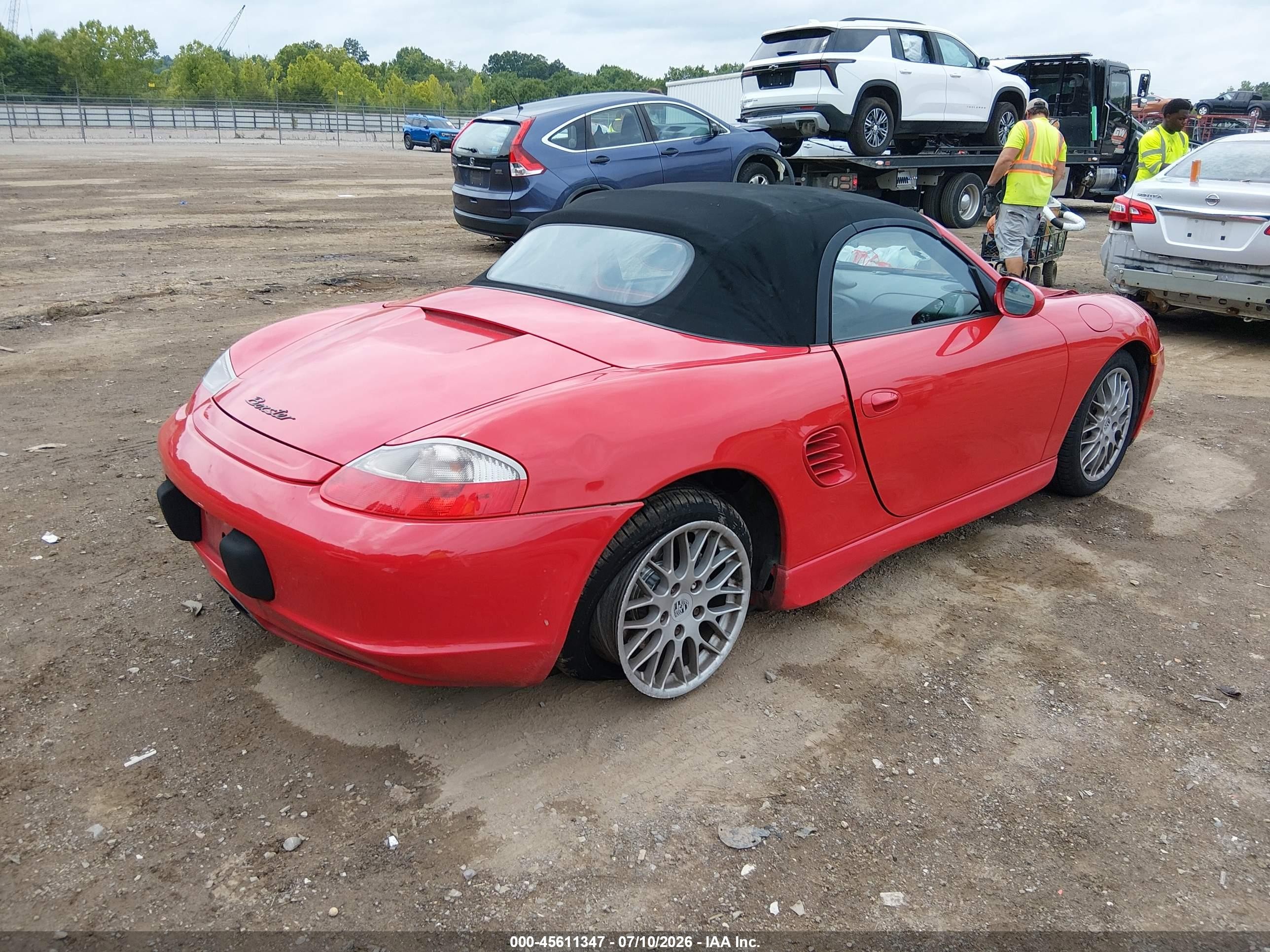 2004 Porsche Boxster   Red vin: WP0CA29804U620263