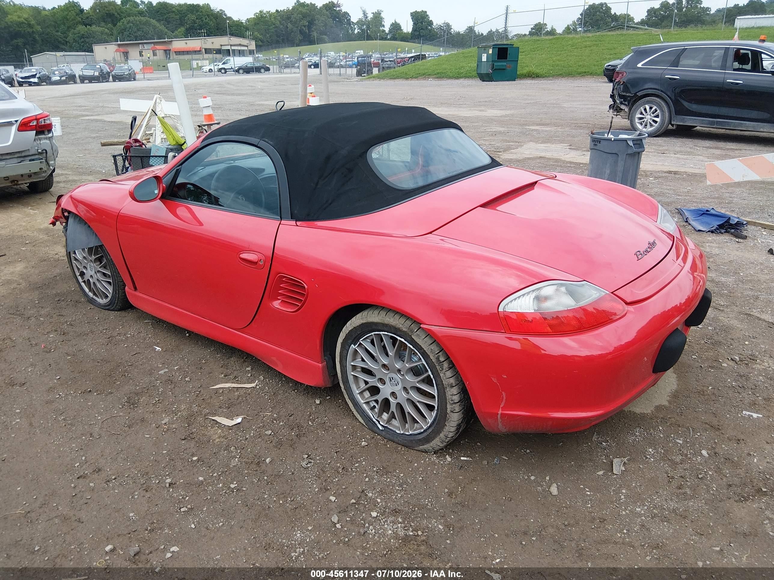 2004 Porsche Boxster   Red vin: WP0CA29804U620263