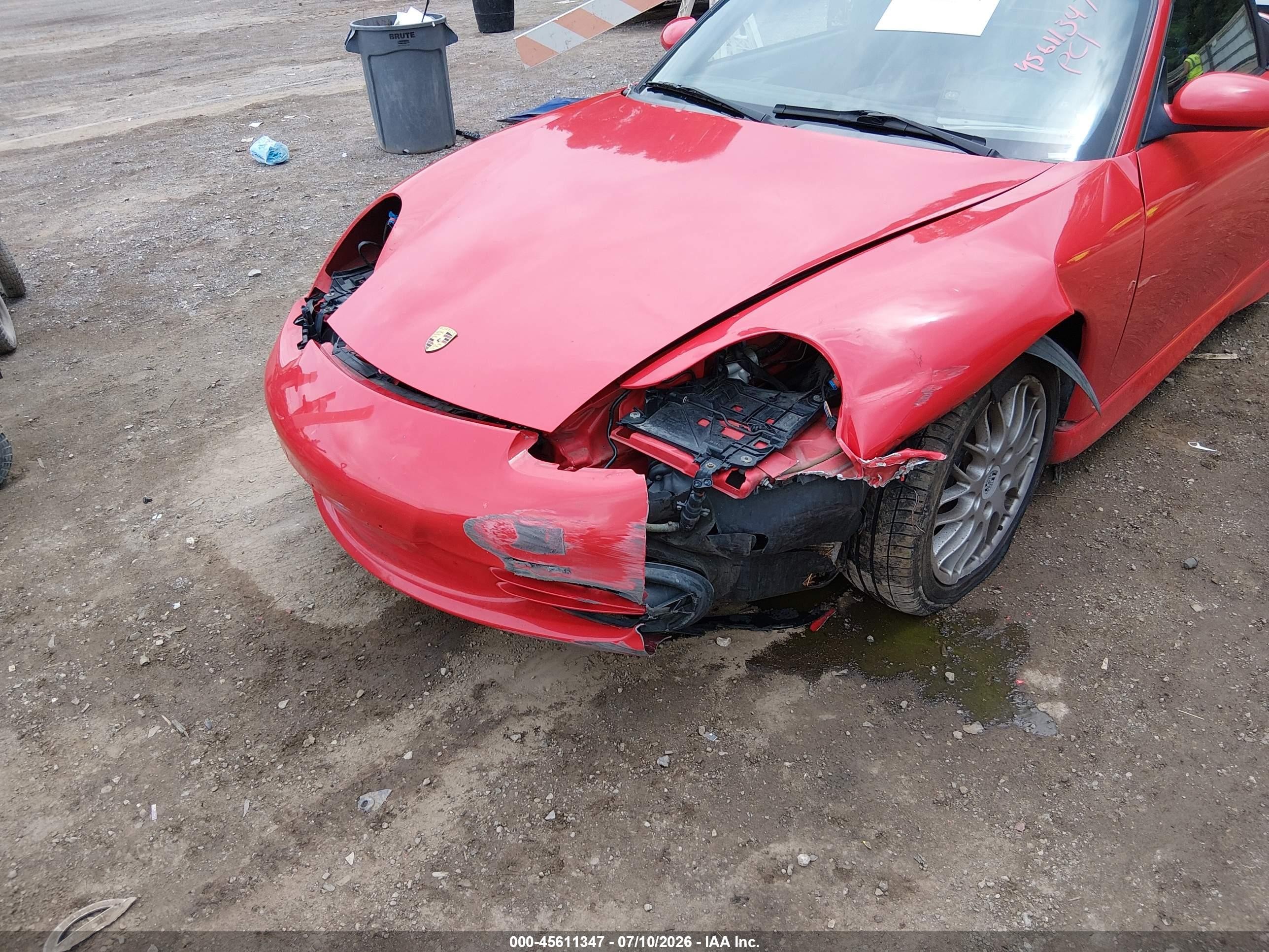 2004 Porsche Boxster   Red vin: WP0CA29804U620263