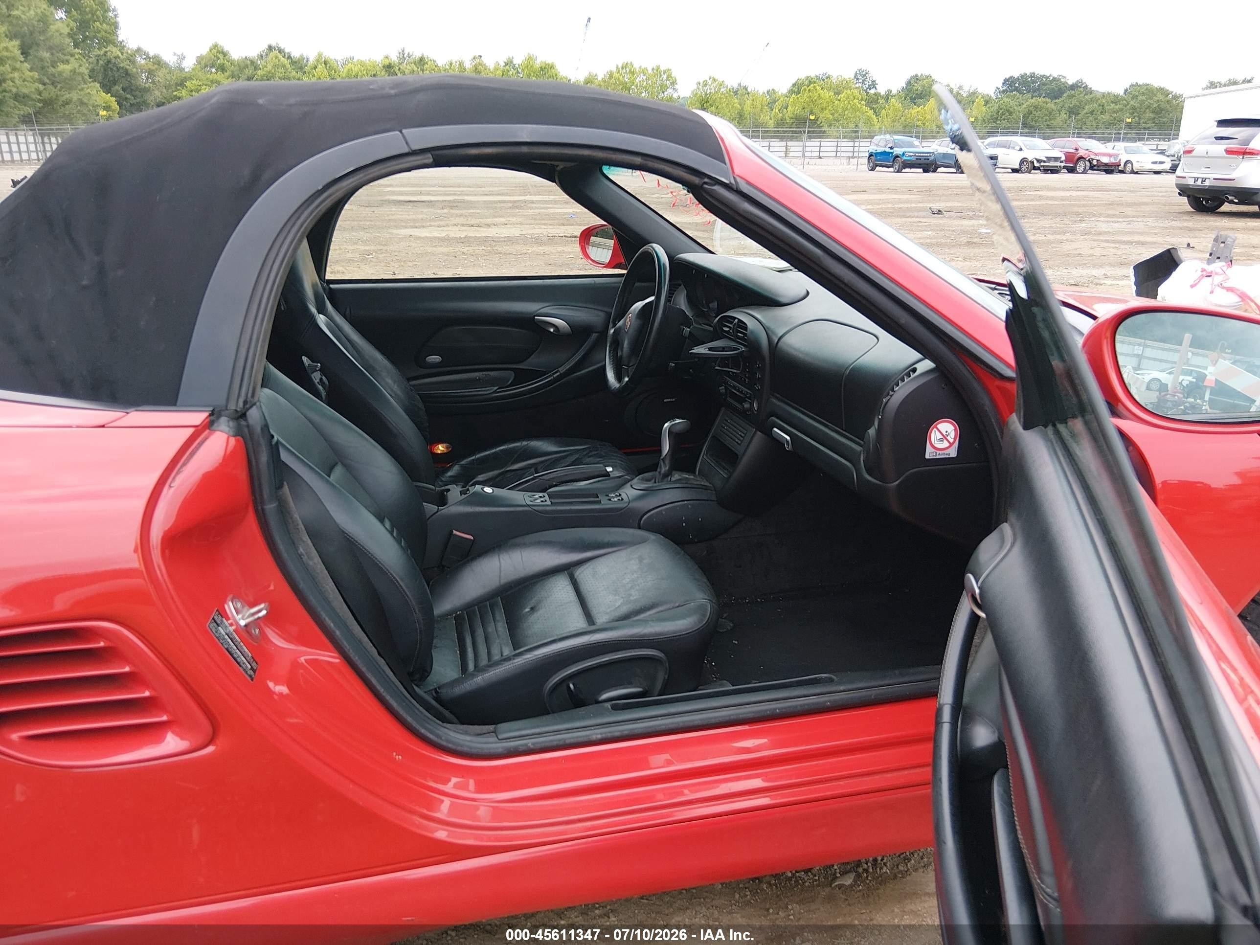 2004 Porsche Boxster   Red vin: WP0CA29804U620263