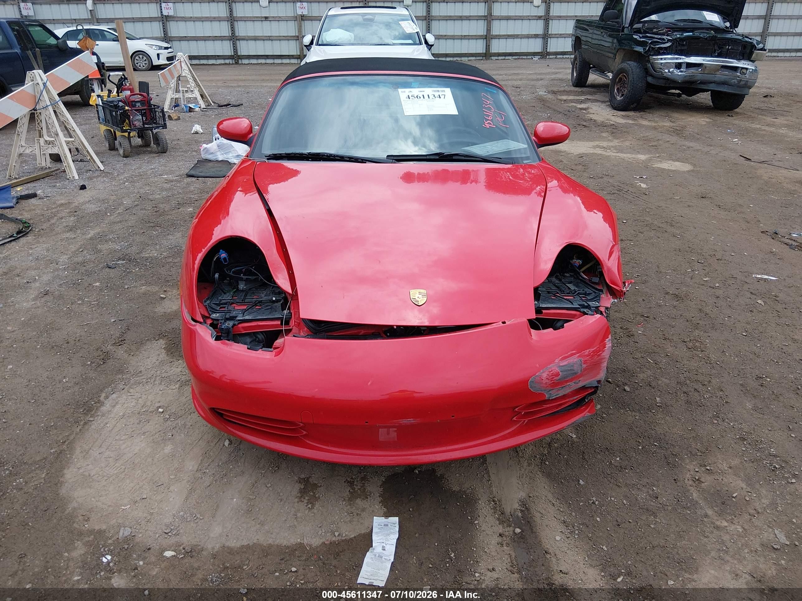 2004 Porsche Boxster   Red vin: WP0CA29804U620263