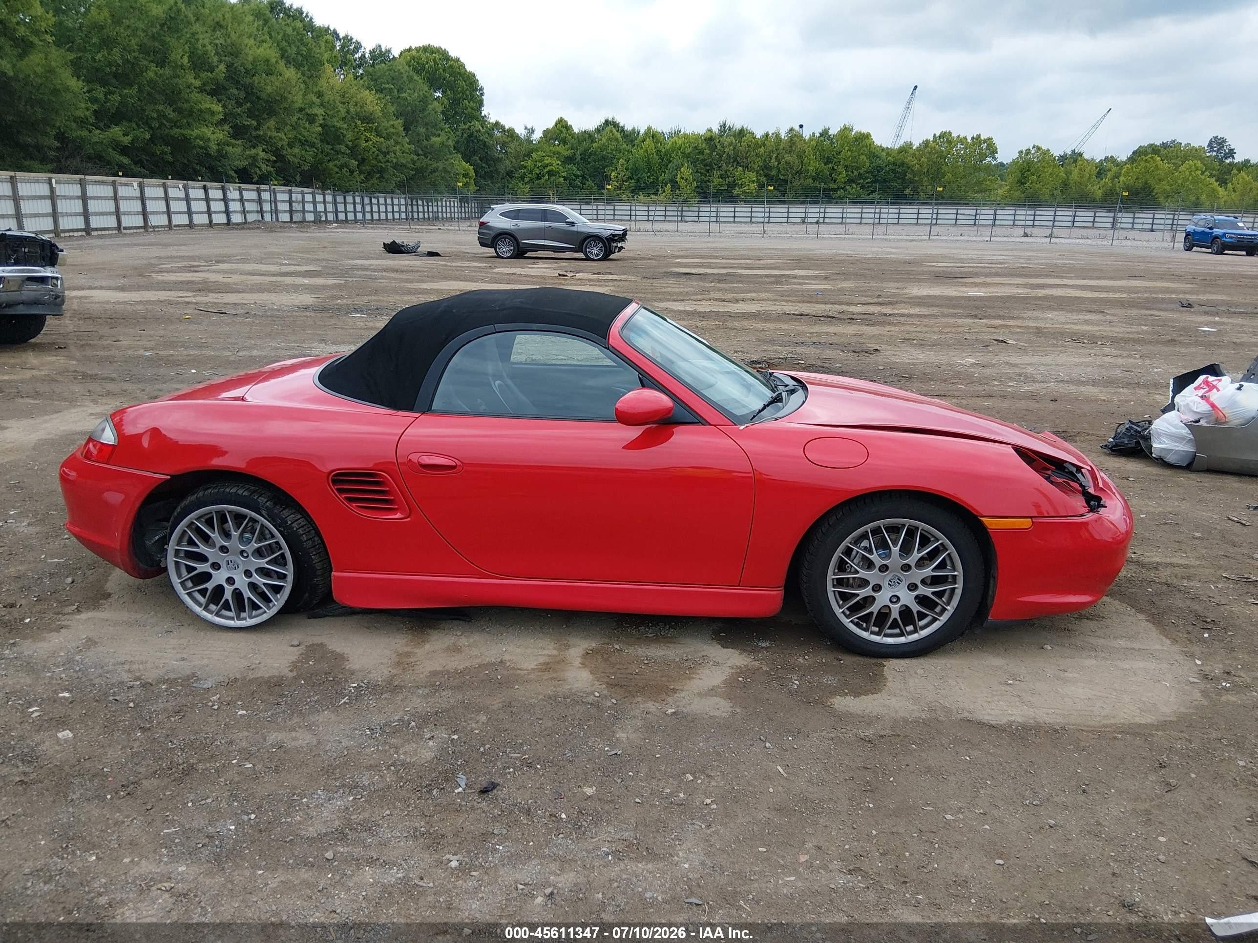 2004 Porsche Boxster   Red vin: WP0CA29804U620263