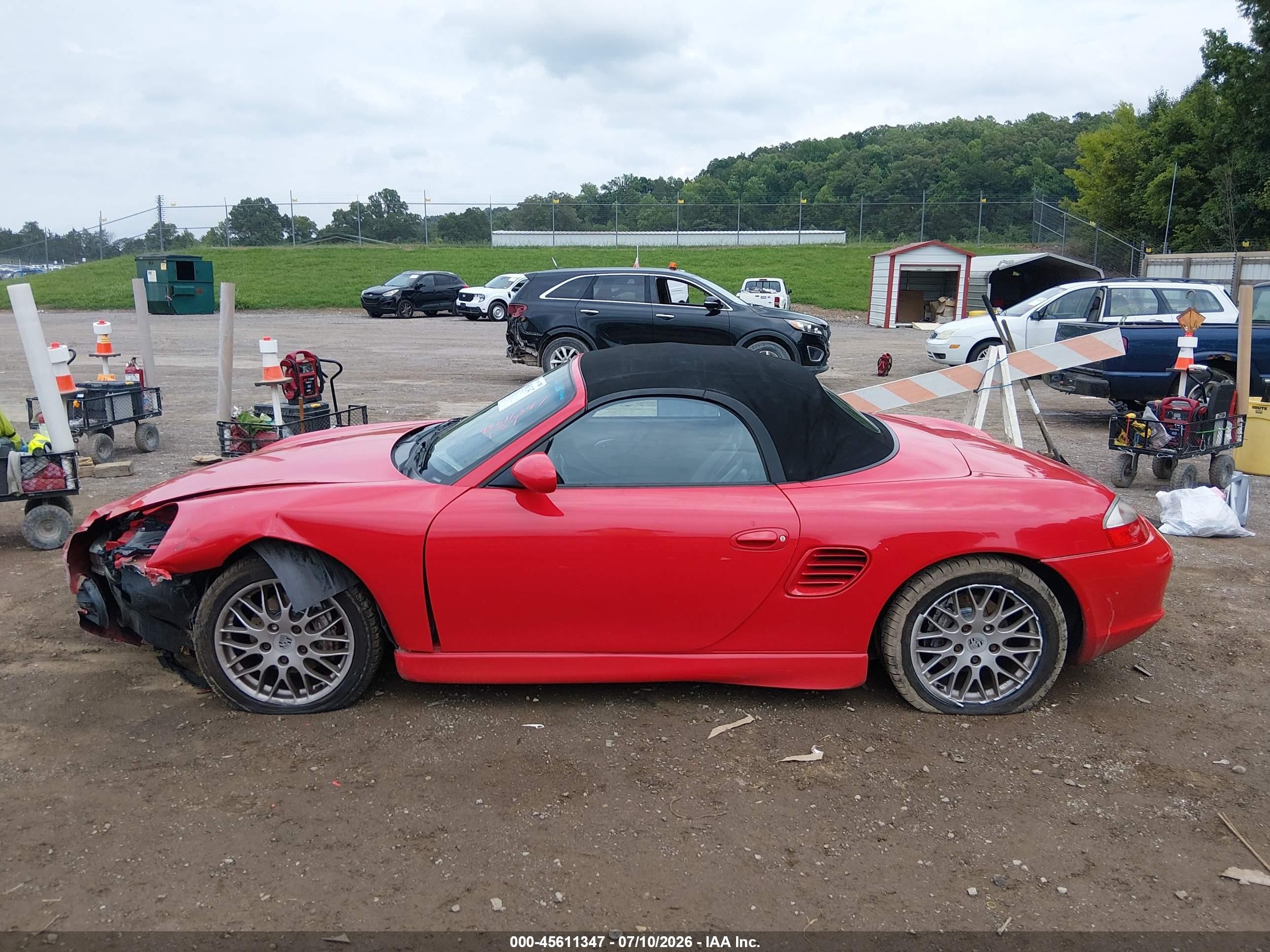 2004 Porsche Boxster   Red vin: WP0CA29804U620263